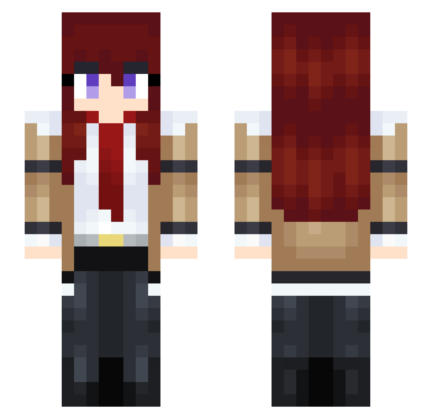 Cake8893 Minecraft skin, front and back view