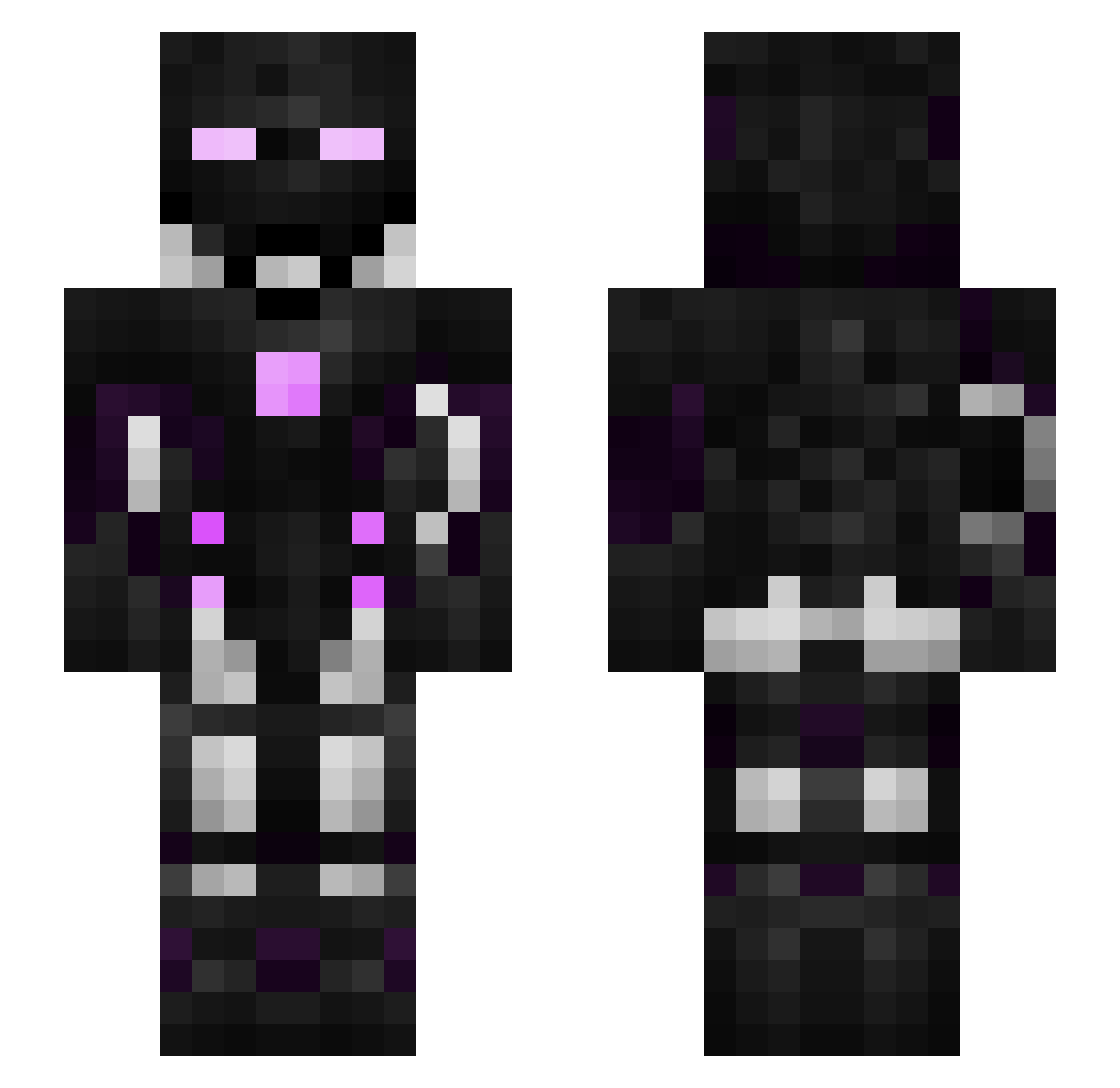Janis Minecraft skin, front and back view