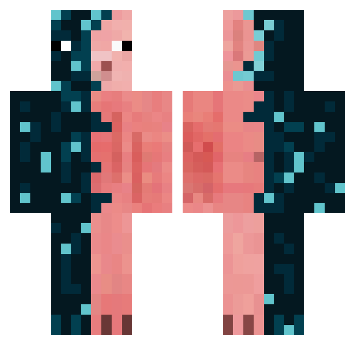 858_ Minecraft skin, front and back view