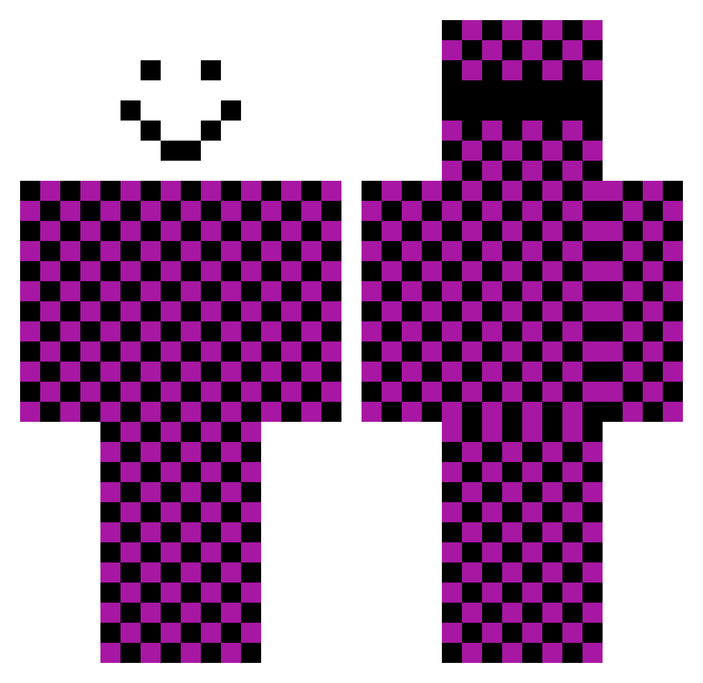 Ender__gamer Minecraft skin, front and back view