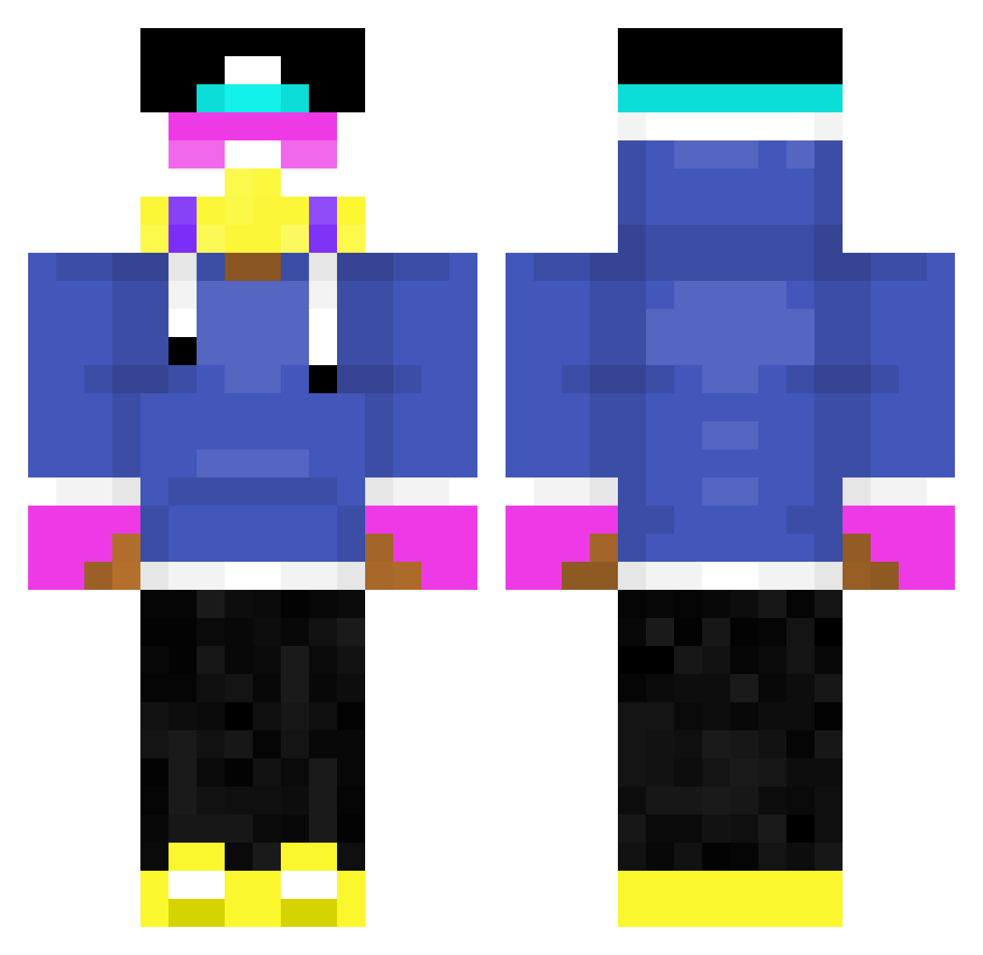 happydaydr3amer Minecraft skin, front and back view