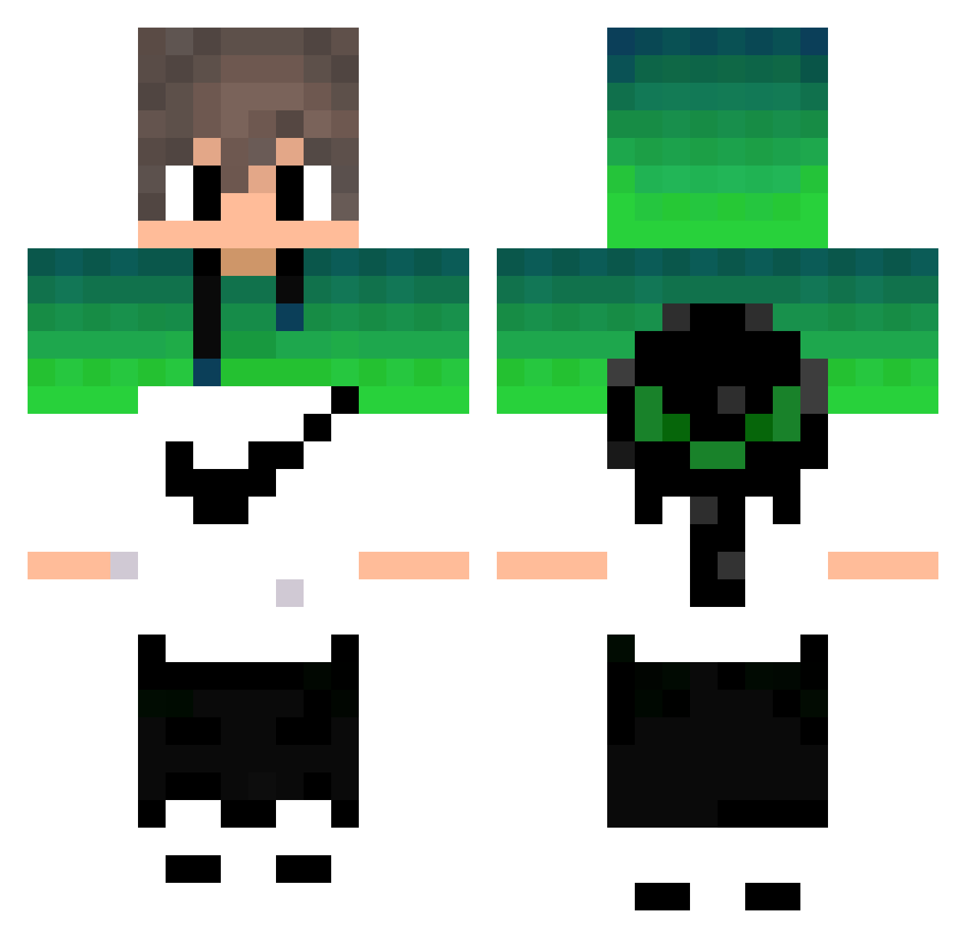 vein353 Minecraft skin, front and back view