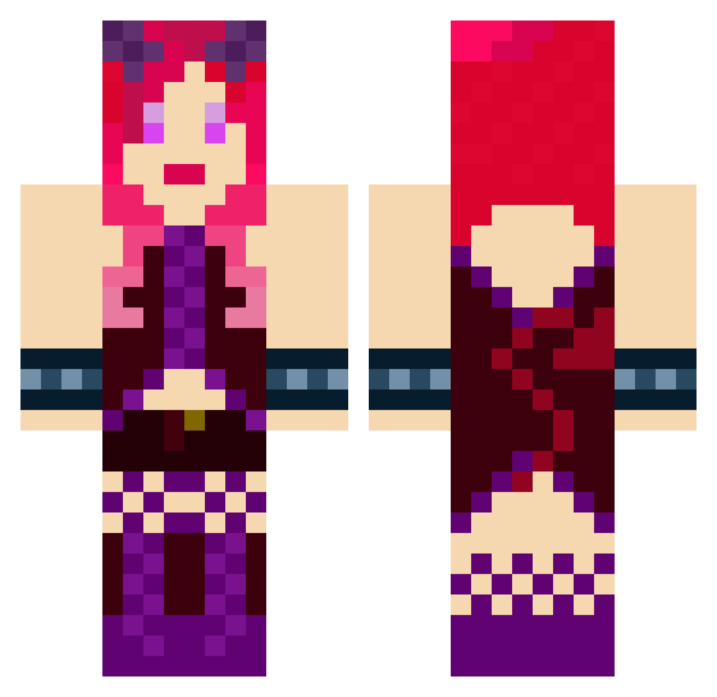 BlackRose_312 Minecraft skin, front and back view