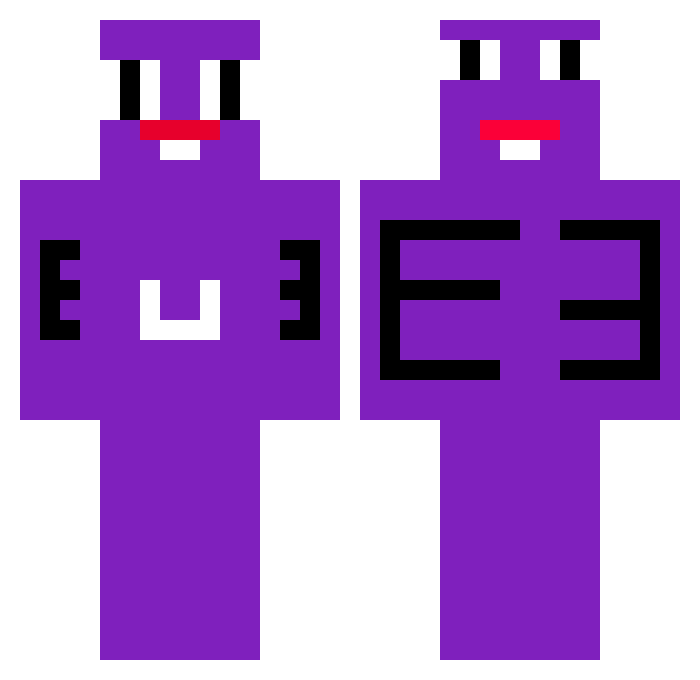 ReBorNz007 Minecraft skin, front and back view