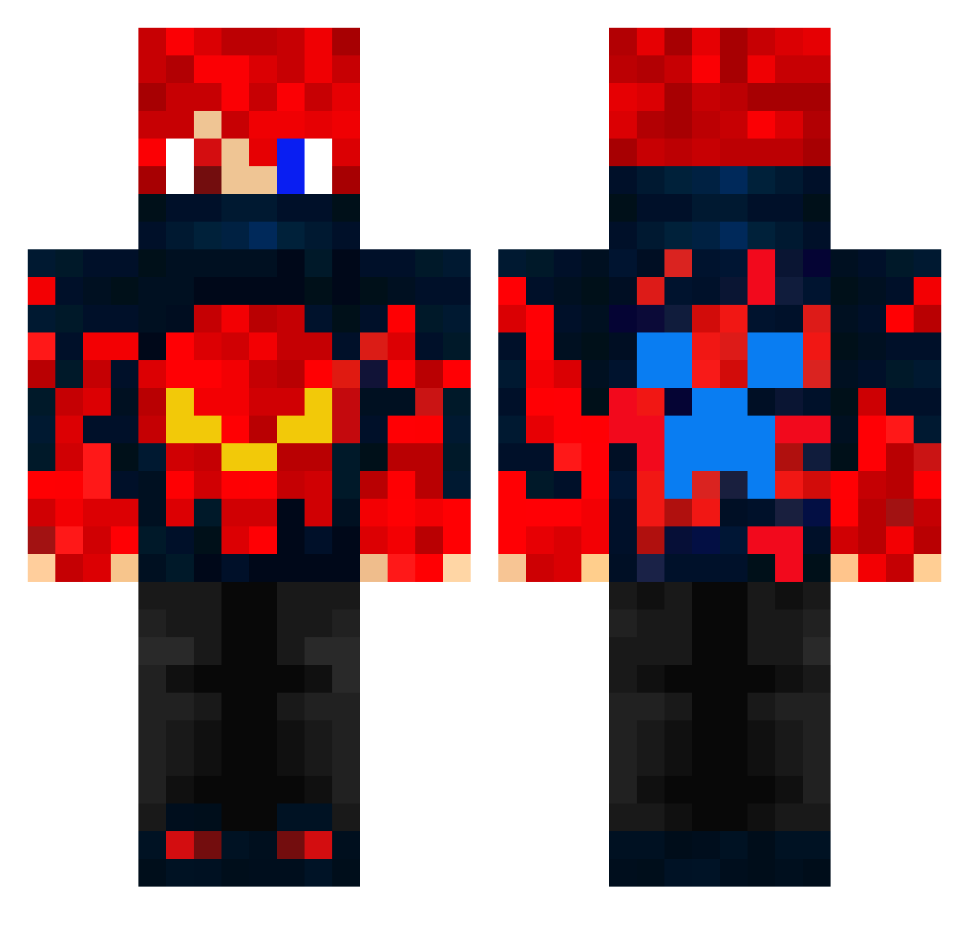 VoidShadow16 Minecraft skin, front and back view