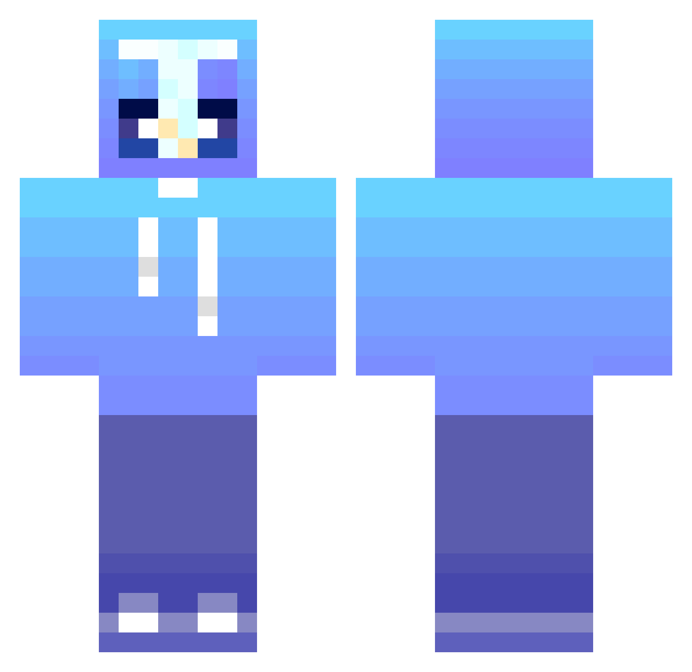 baobaoxii Minecraft skin, front and back view
