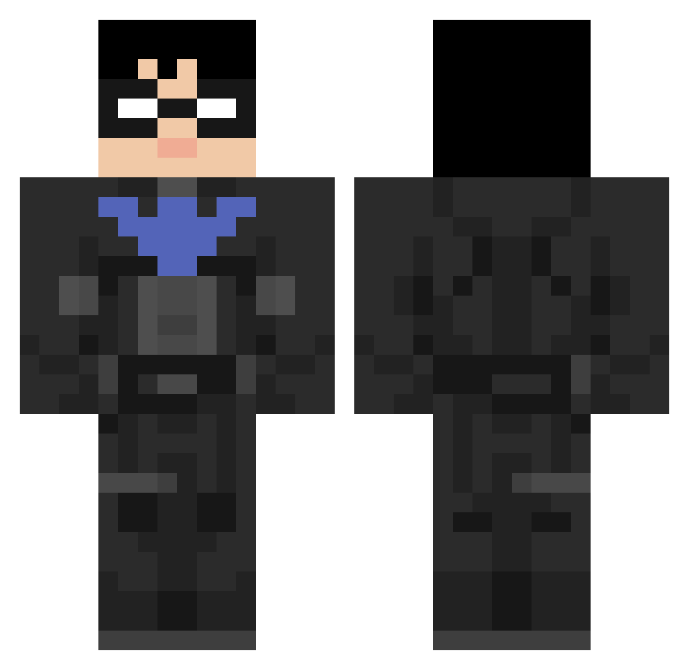benihmie Minecraft skin, front and back view
