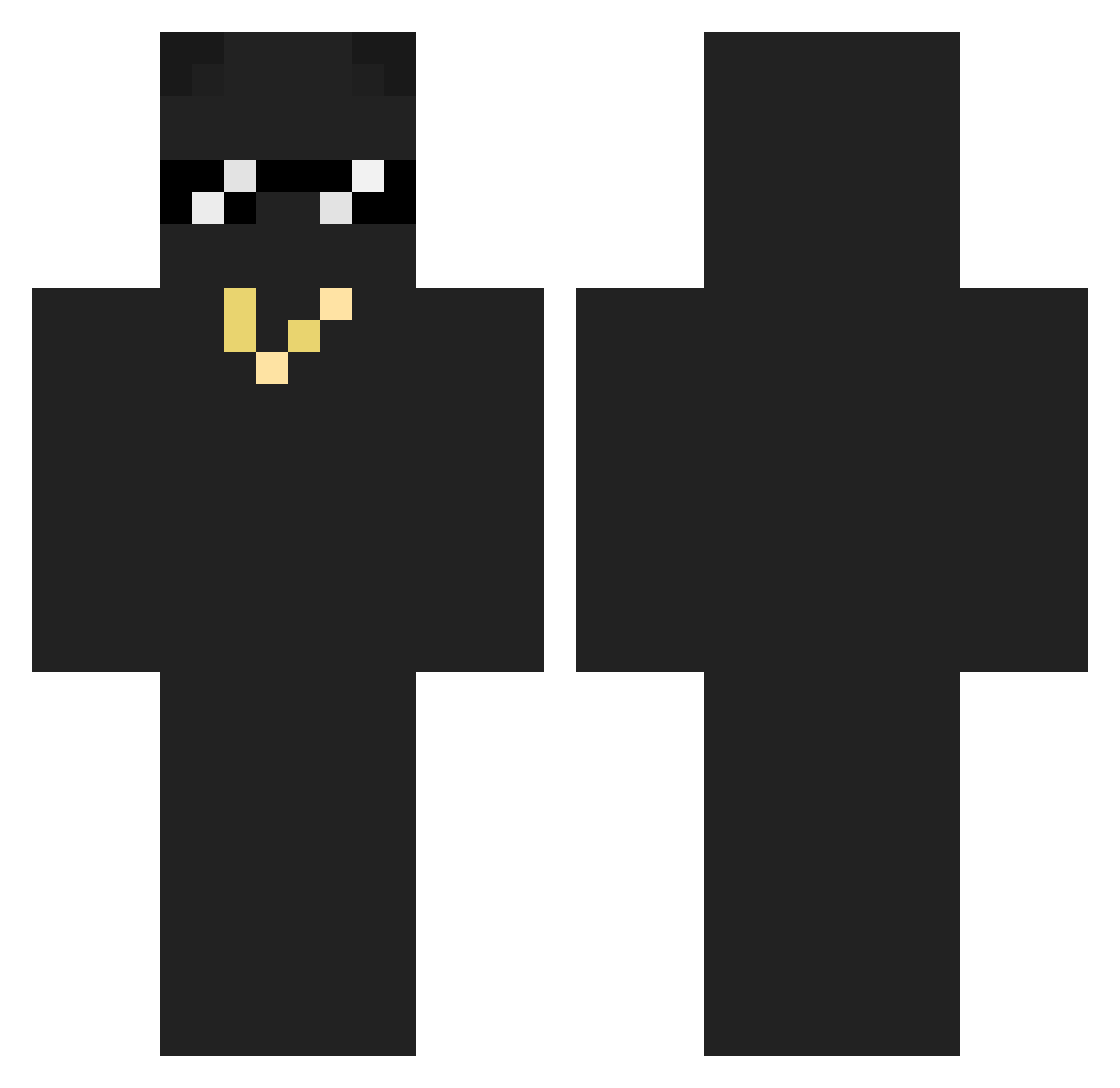 strickxz Minecraft skin, front and back view