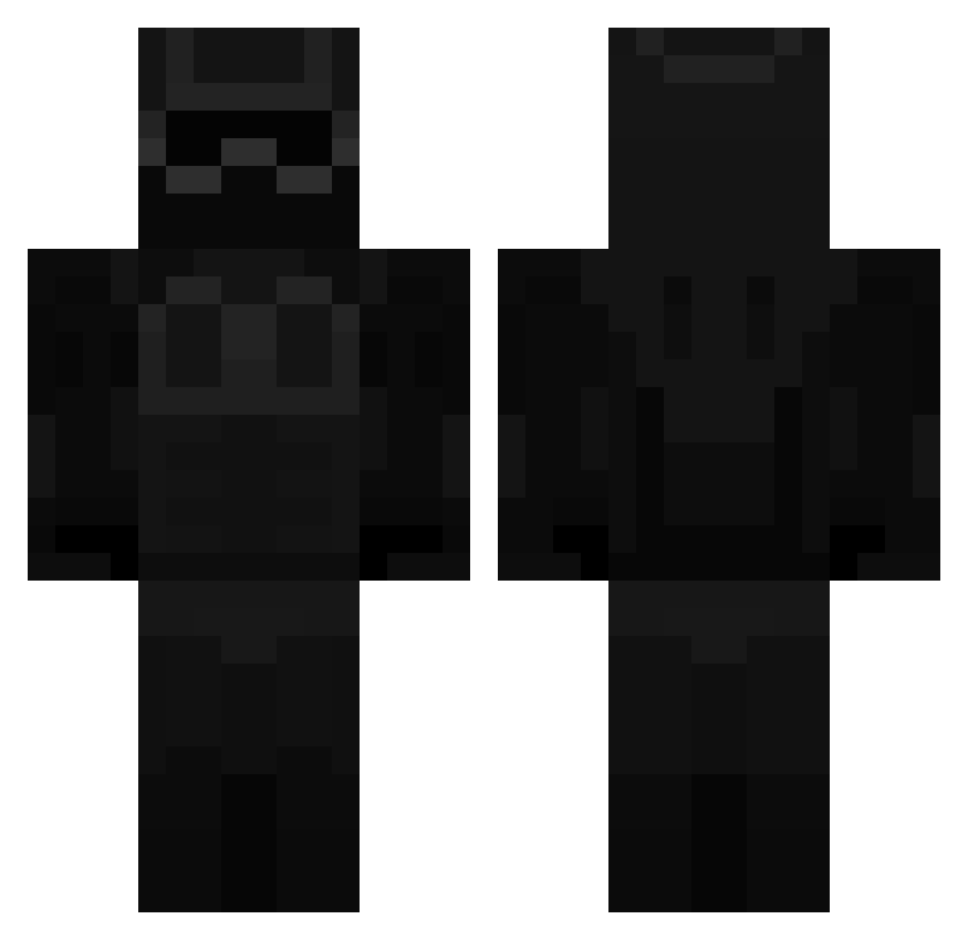 XBahrX Minecraft skin, front and back view