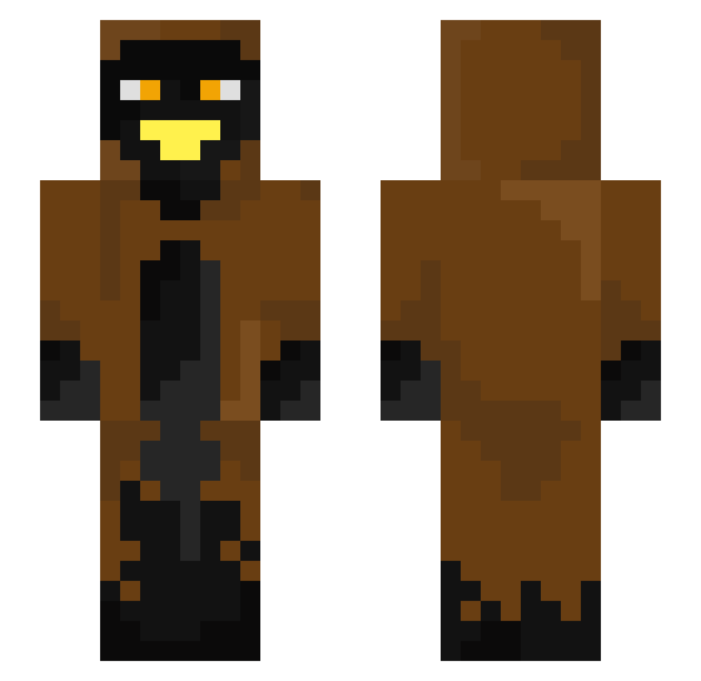RobloxDater69 Minecraft skin, front and back view