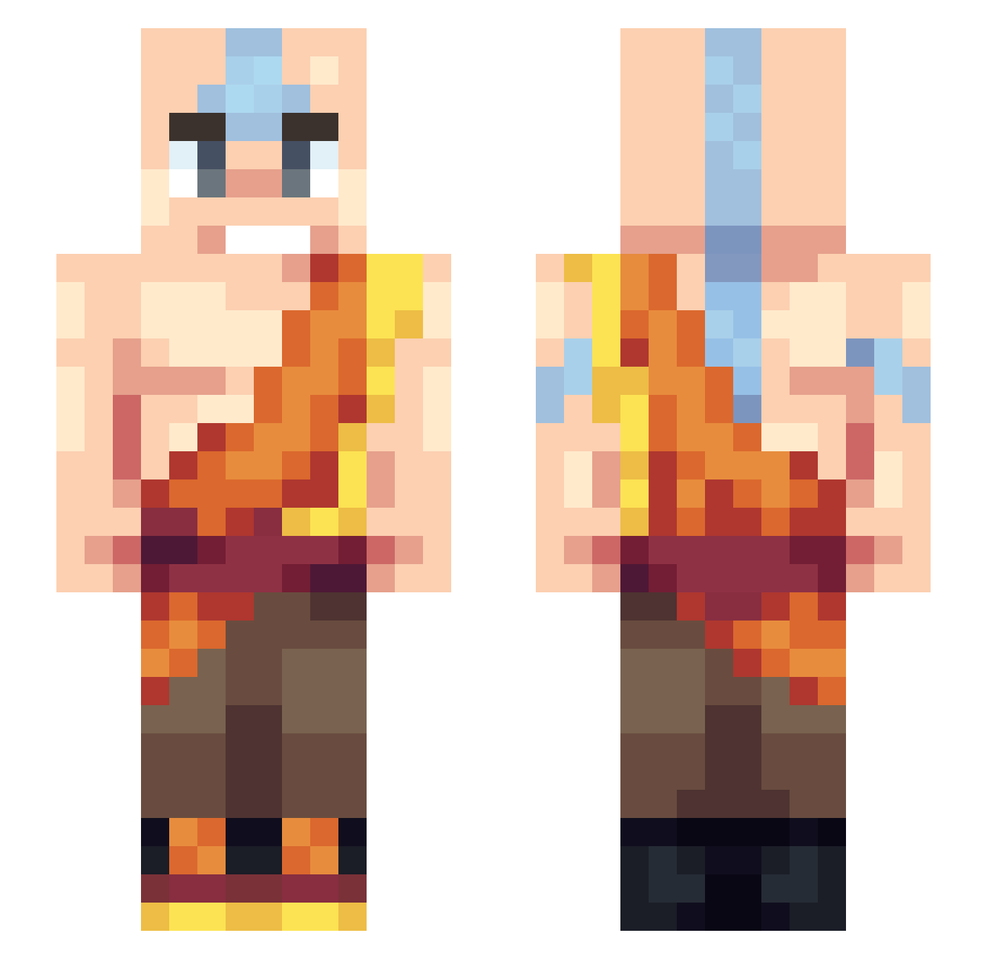 LoafOBread5 Minecraft skin, front and back view