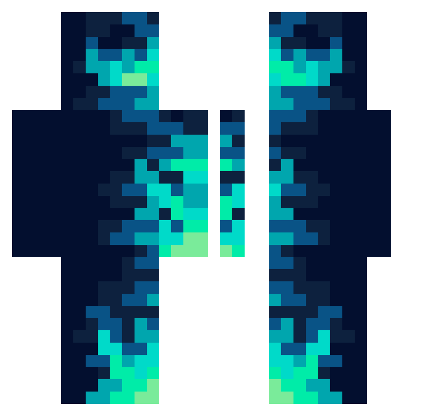 Juki345 Minecraft skin, front and back view