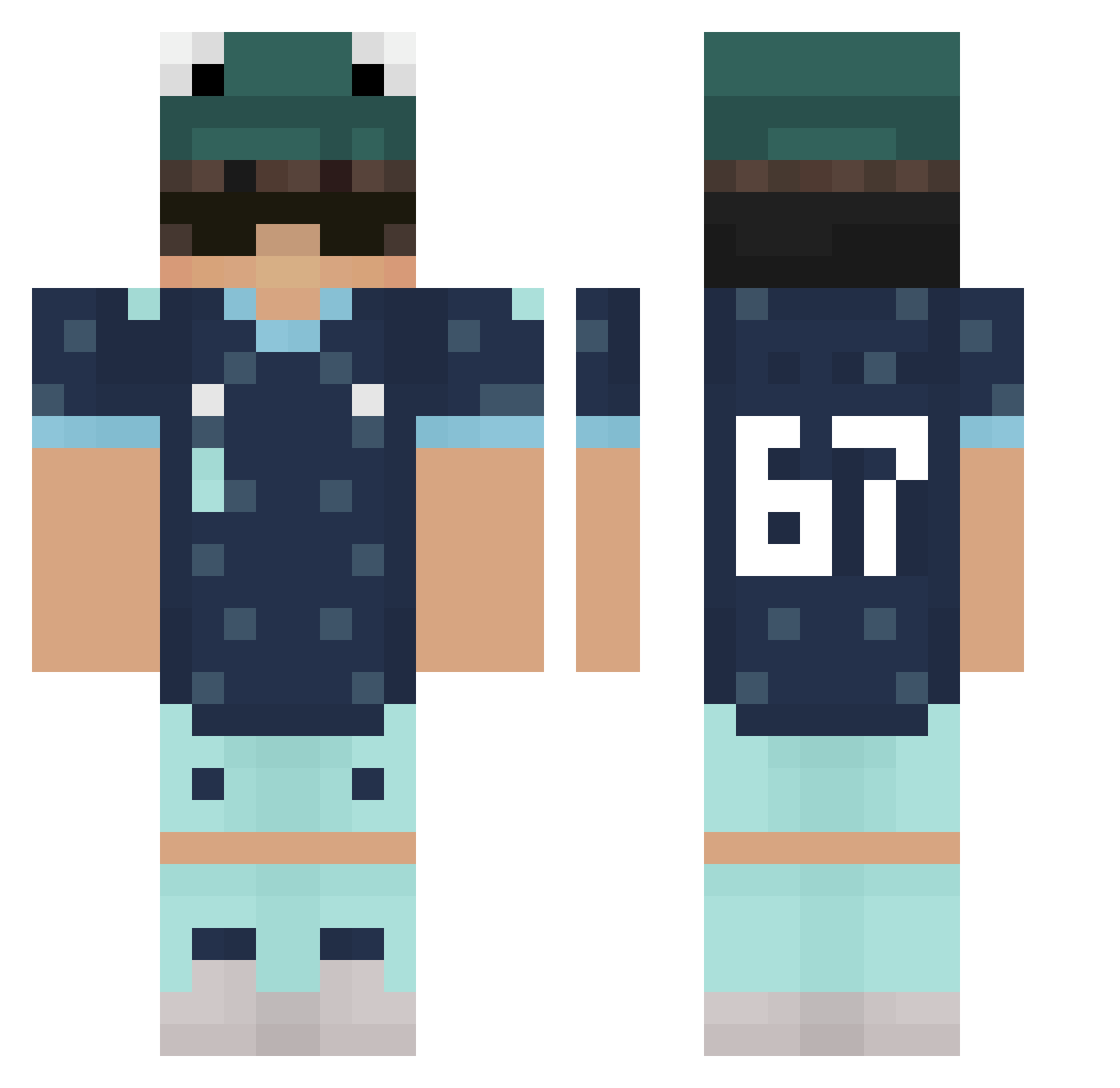 Sanjeevan6594 Minecraft skin, front and back view