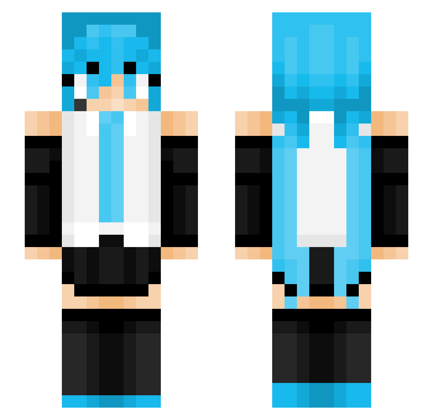 Saimonxdd Minecraft skin, front and back view