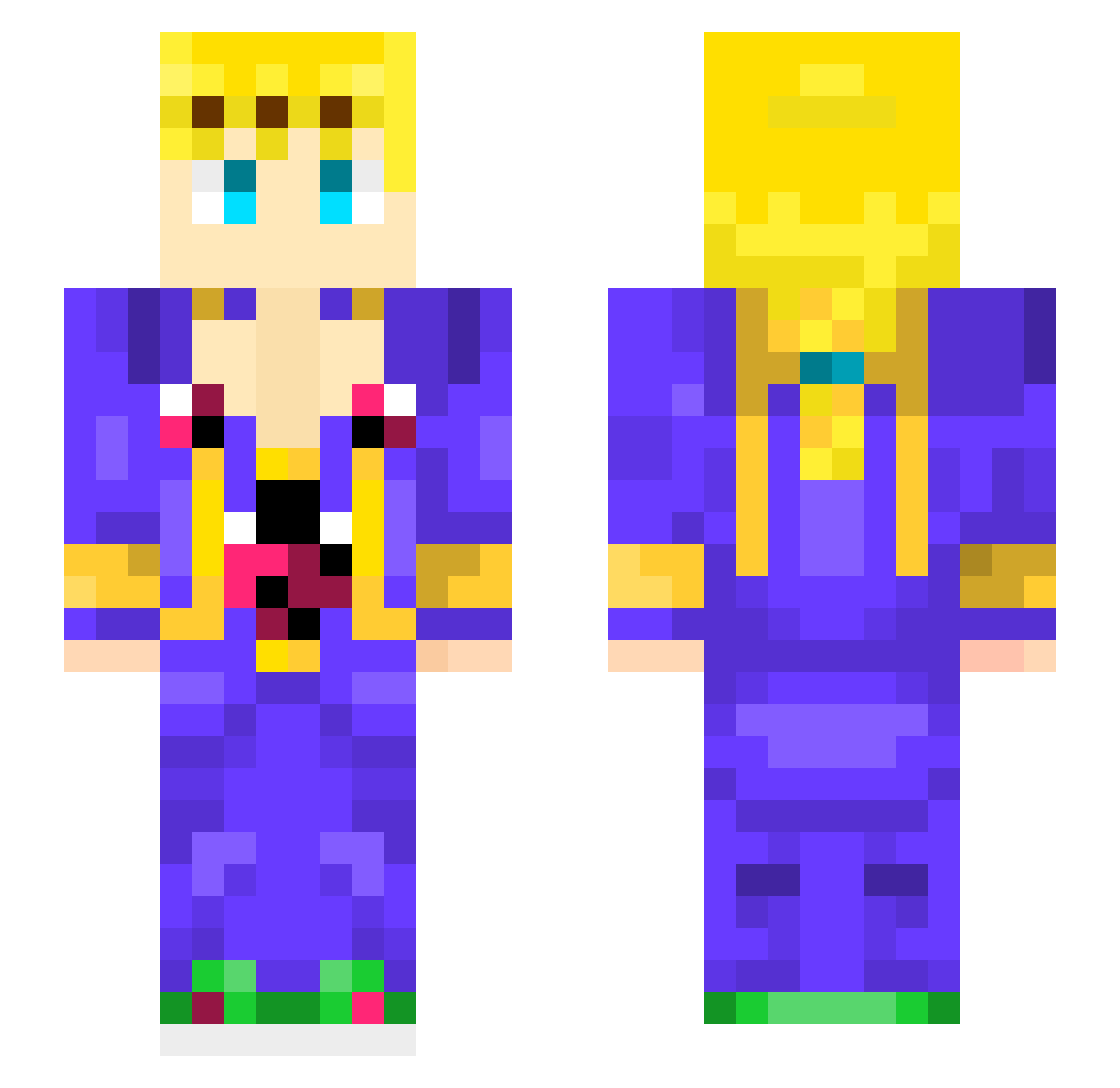 marghe Minecraft skin, front and back view