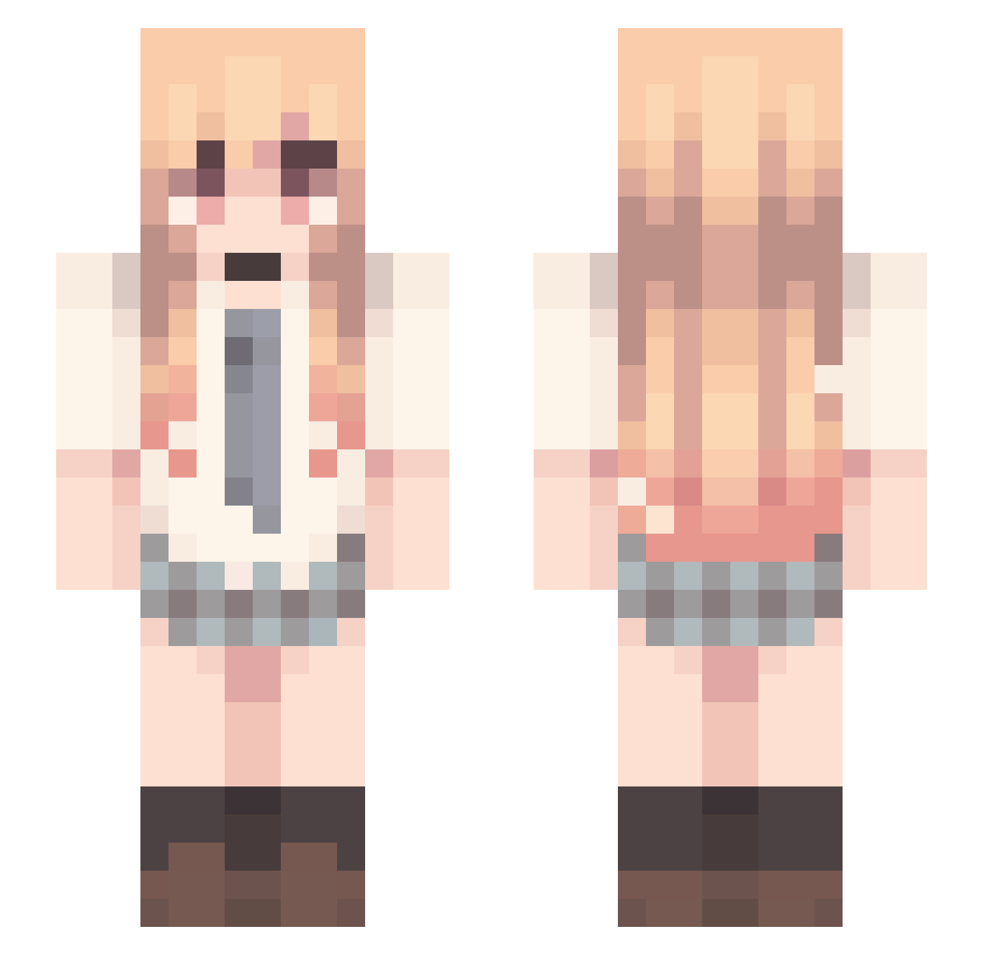 ShaynOff Minecraft skin, front and back view