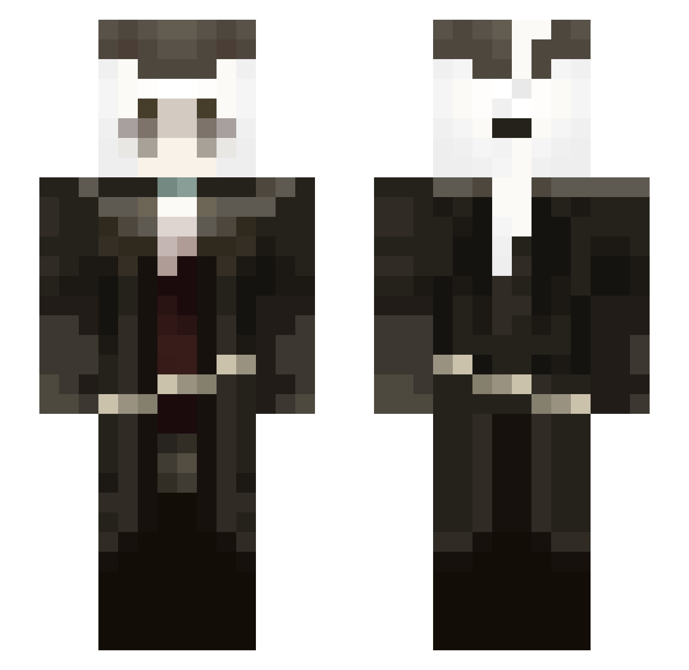 veilthira Minecraft skin, front and back view