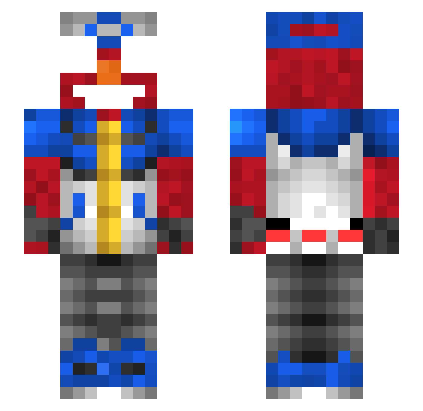 AronHatsch Minecraft skin, front and back view