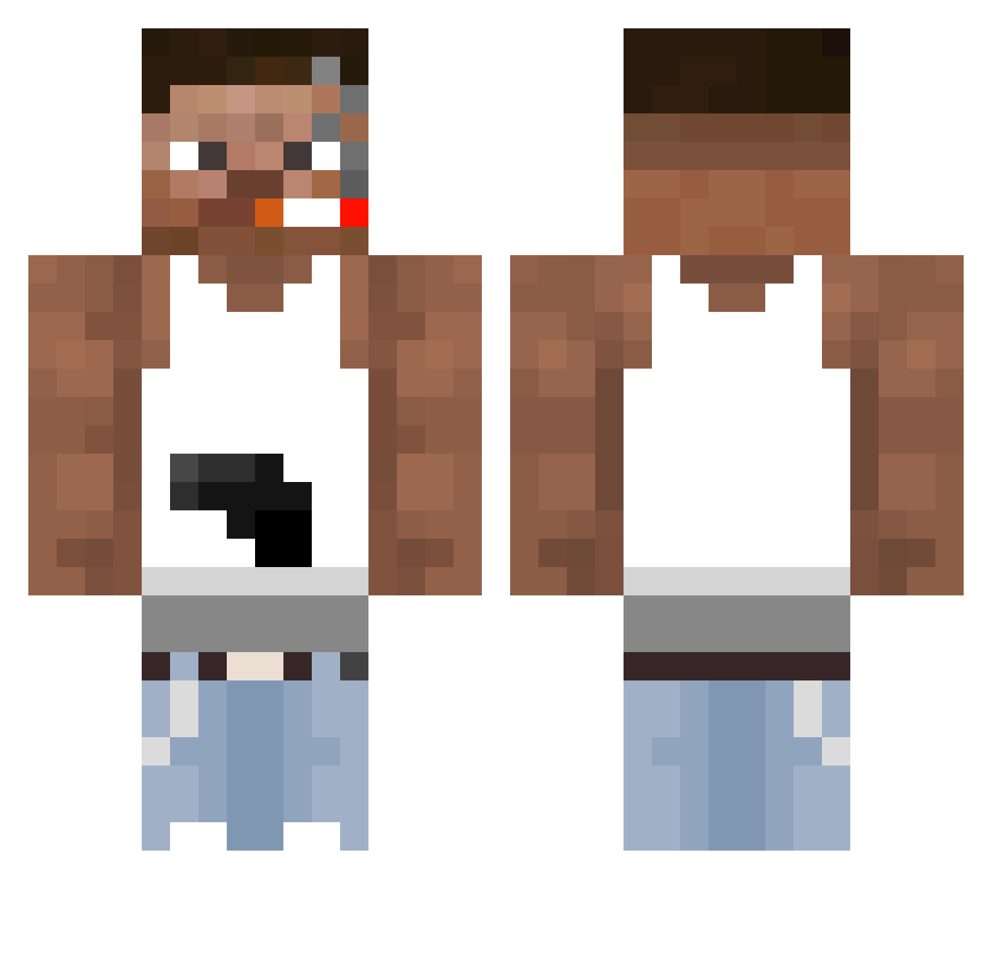 7eerome Minecraft skin, front and back view
