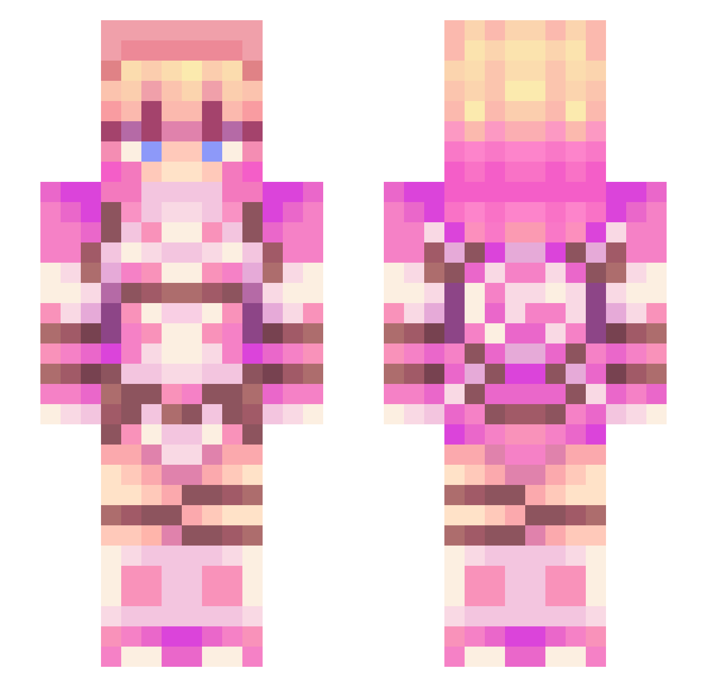 SadMarigold1027 Minecraft skin, front and back view
