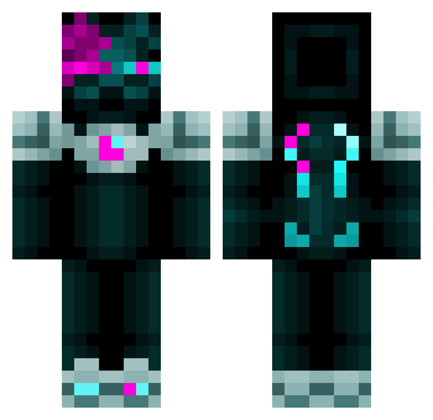 idontknowma Minecraft skin, front and back view