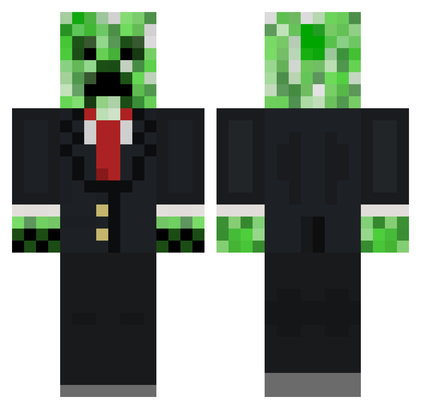 BlakemanFamily Minecraft skin, front and back view
