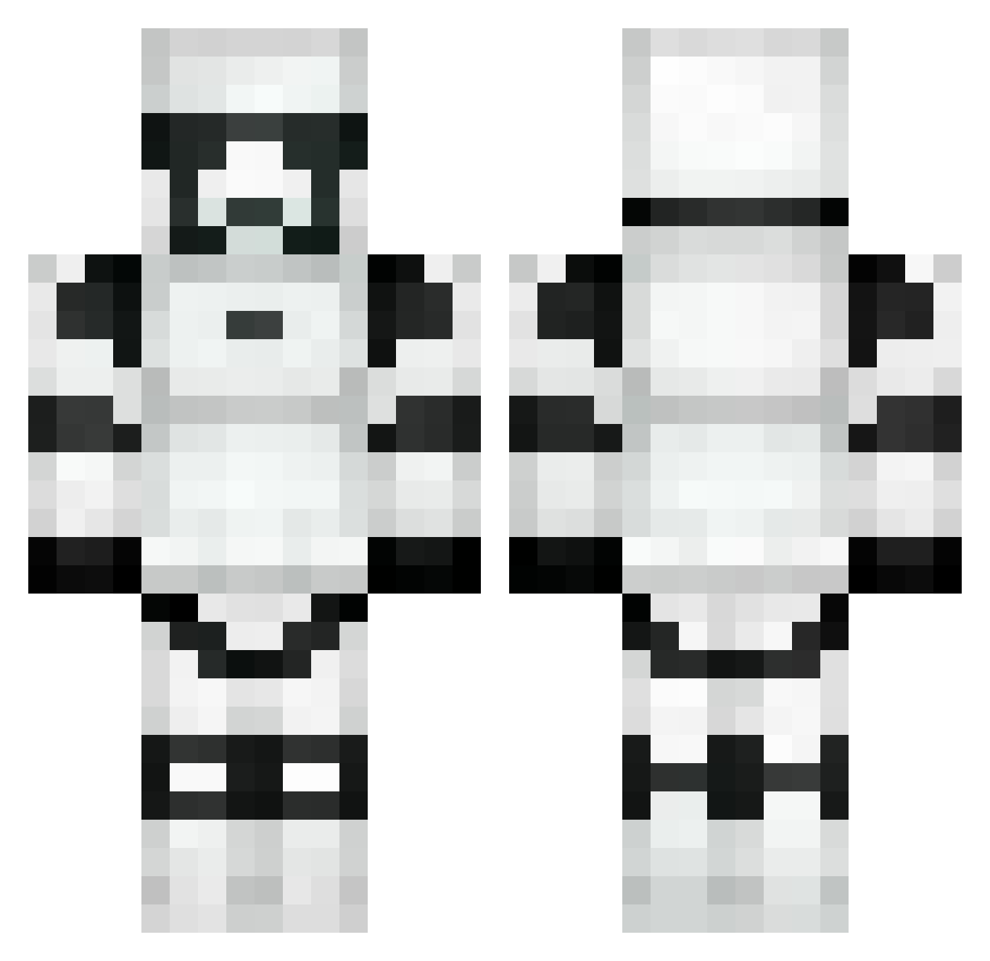 Zonda Minecraft skin, front and back view