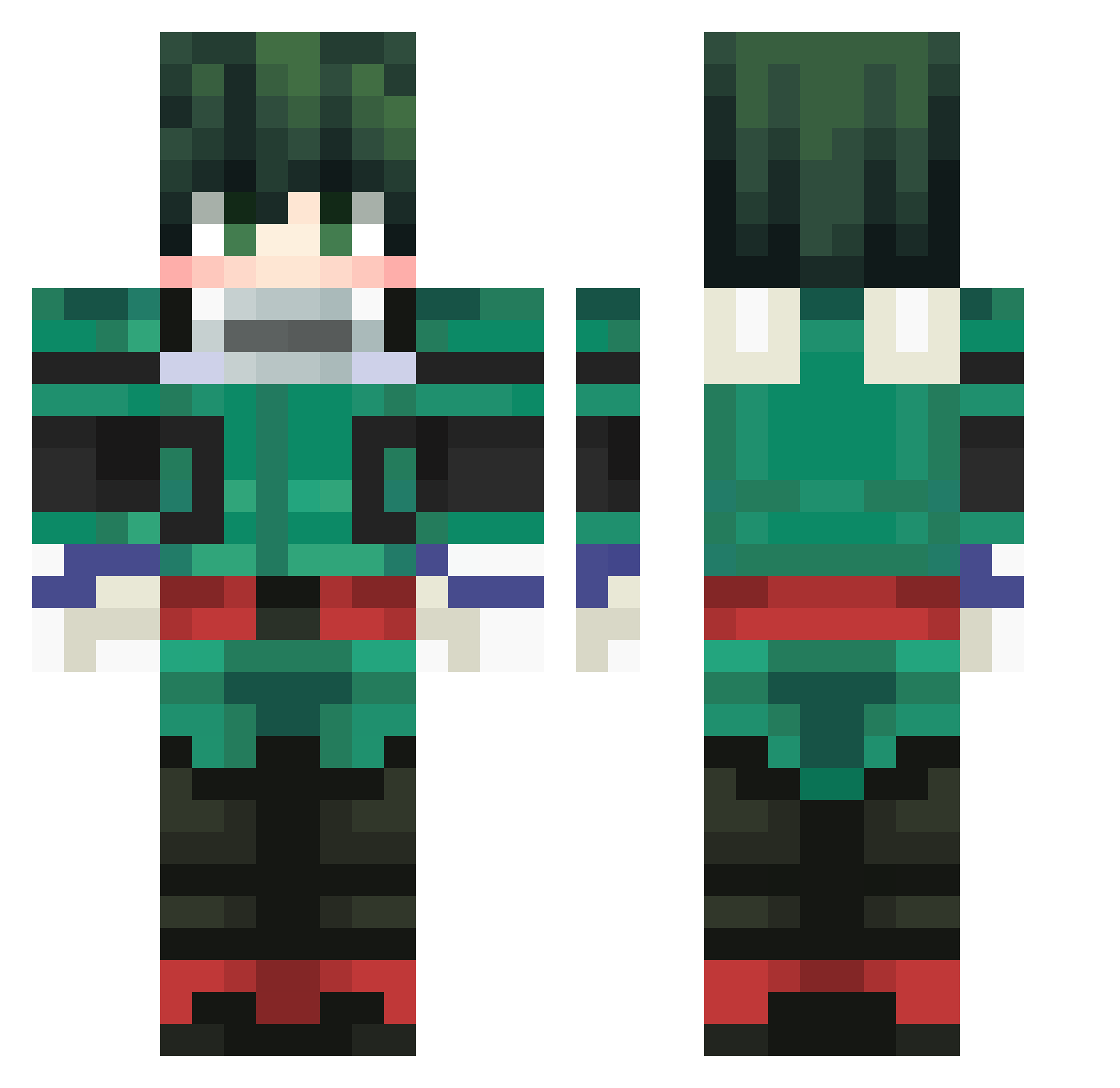 AlexShadow91 Minecraft skin, front and back view