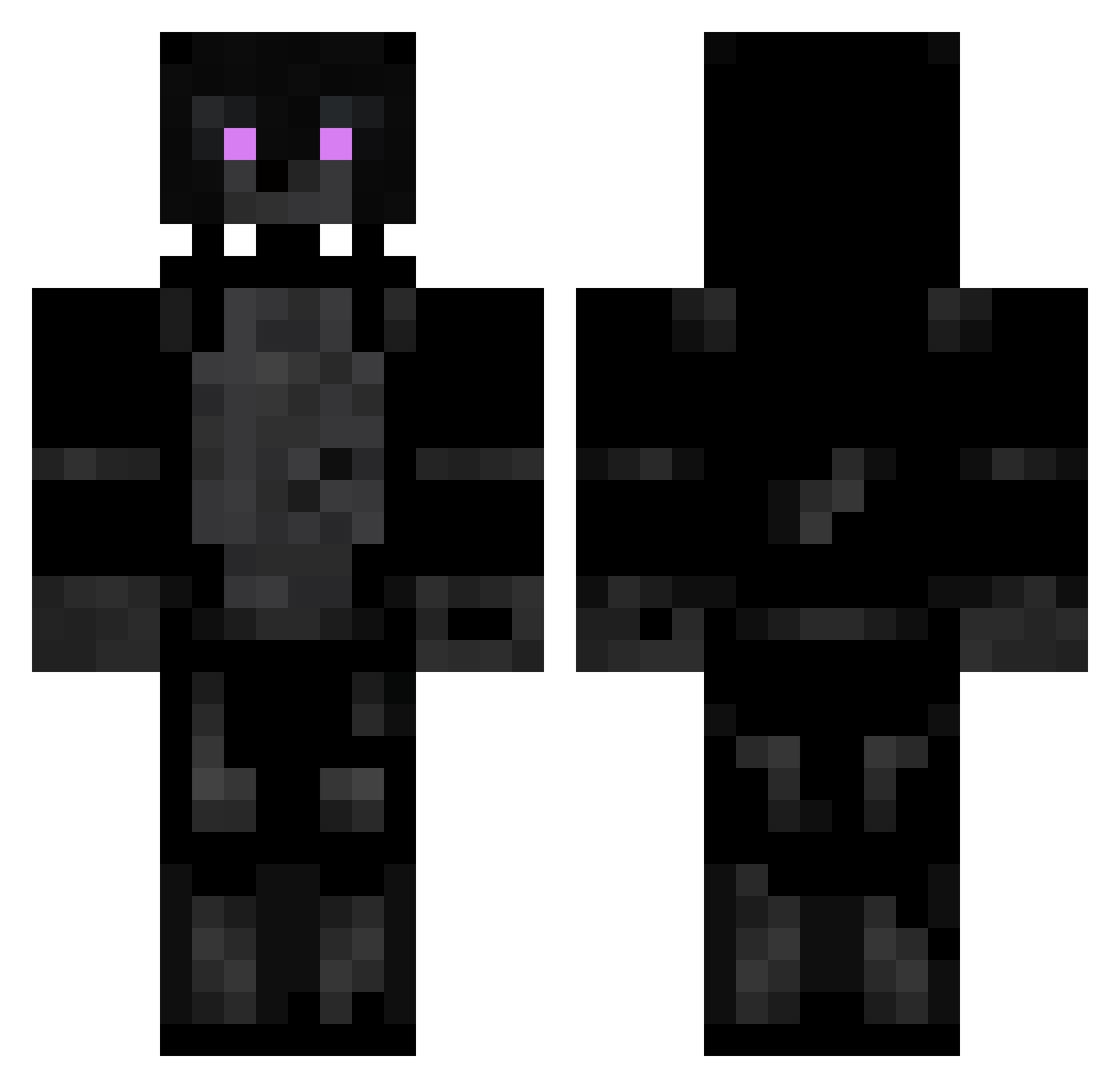 toothbrushes Minecraft skin, front and back view