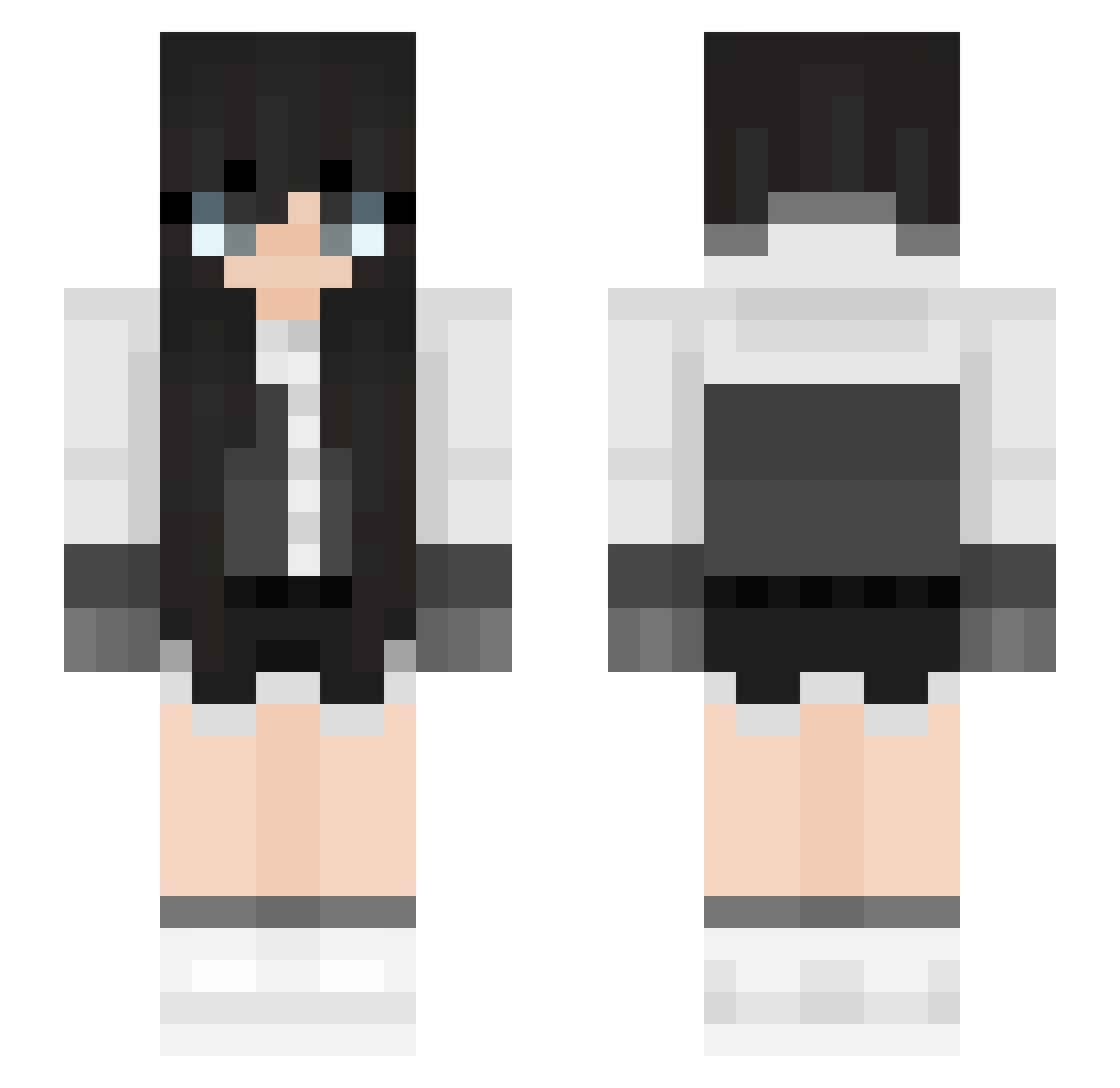 RunForUrLife Minecraft skin, front and back view