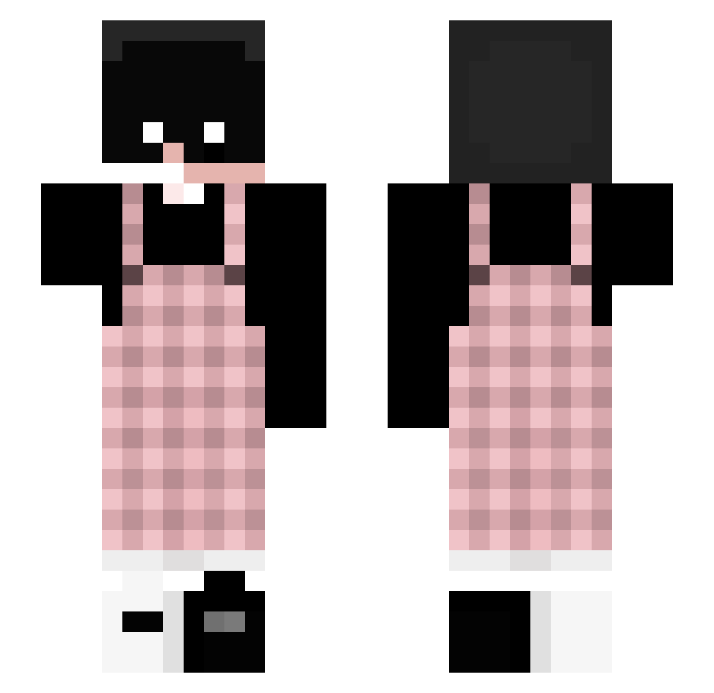 Senkkj Minecraft skin, front and back view