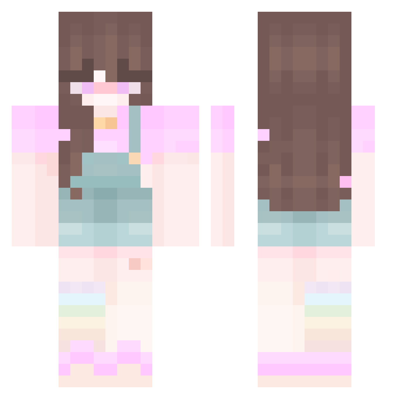 Stoicismus Minecraft skin, front and back view