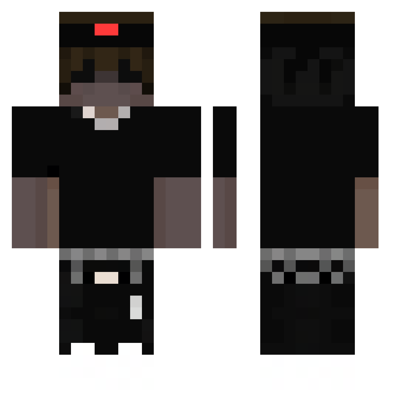 STYLISHCOMBO Minecraft skin, front and back view