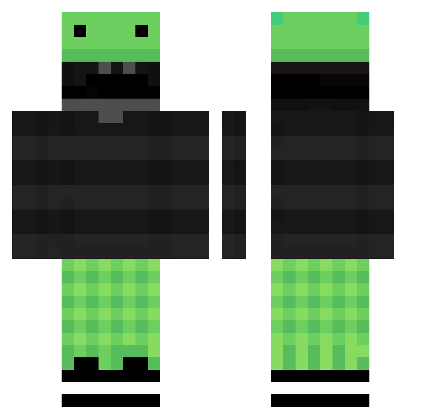 Acia__________ Minecraft skin, front and back view