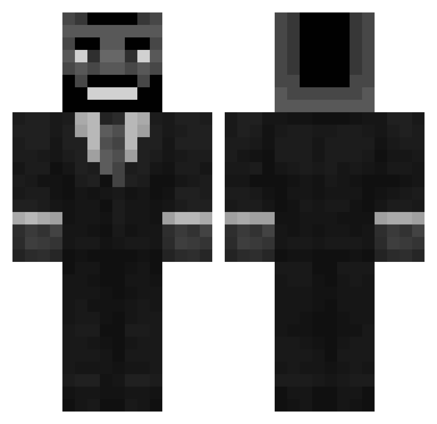 QXuno Minecraft skin, front and back view