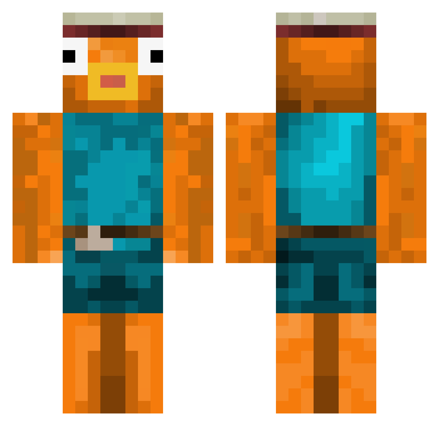 Sailor_Tuesday Minecraft skin, front and back view