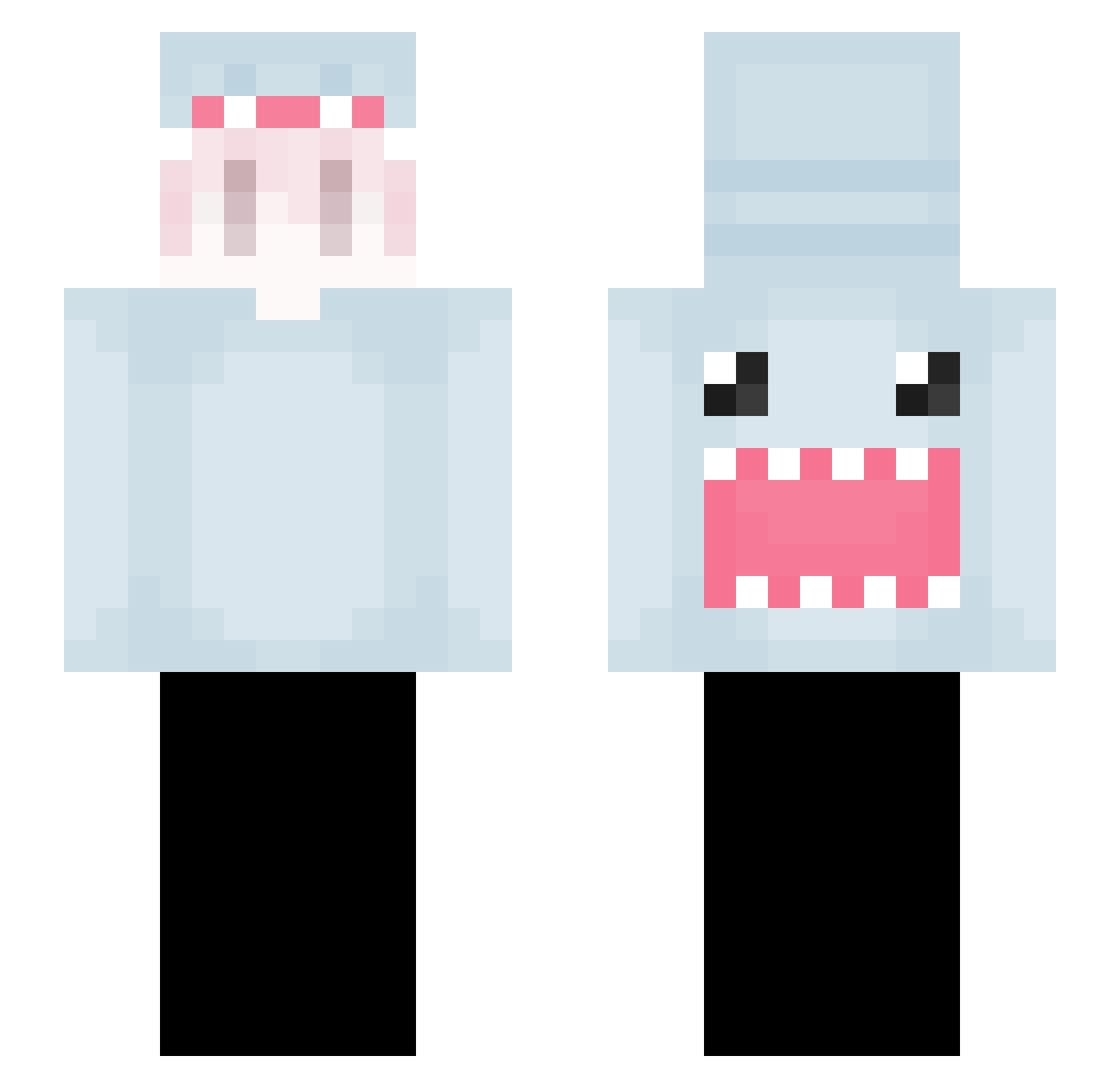 Krokszi Minecraft skin, front and back view