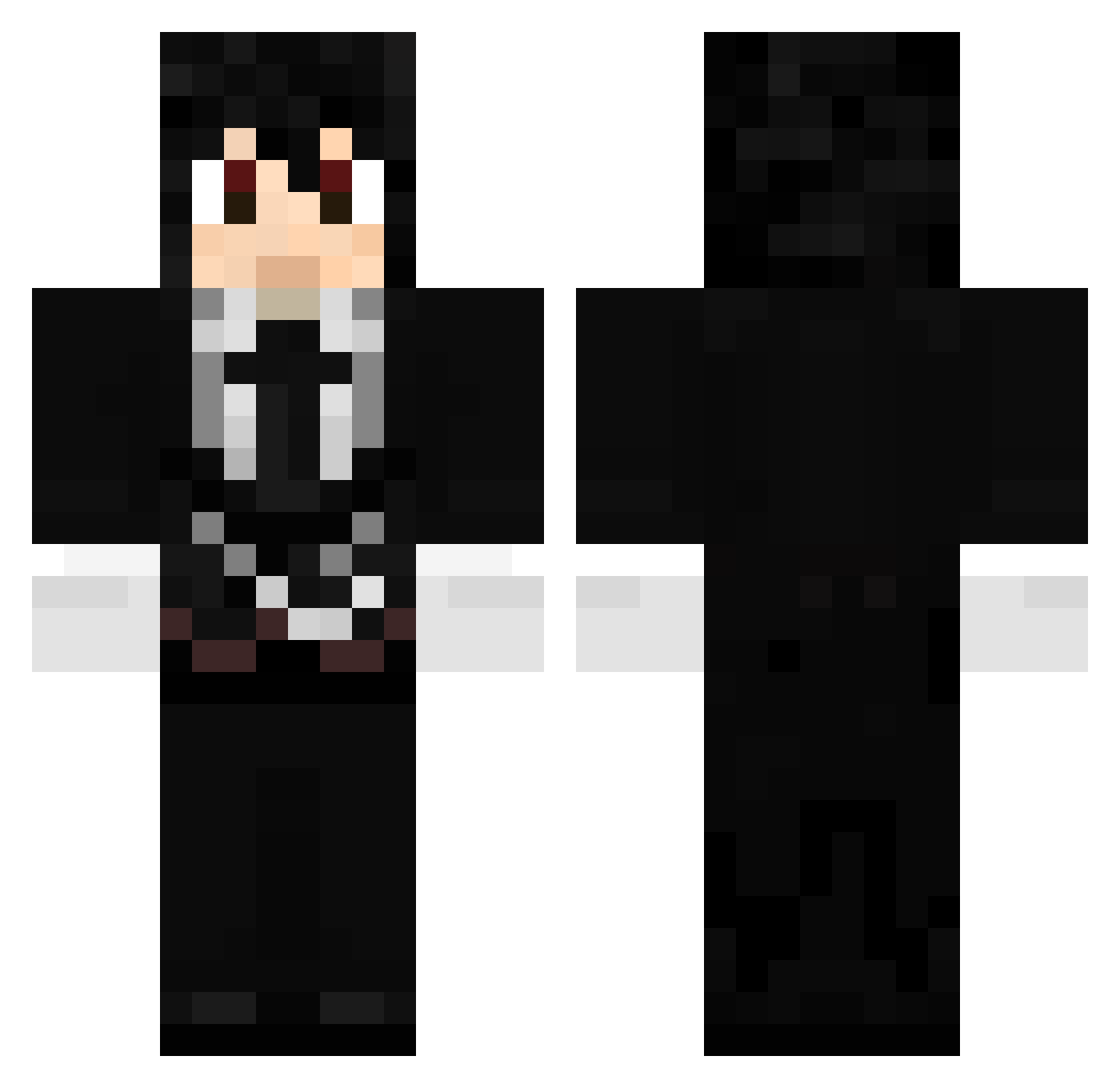 Akaii_ Minecraft skin, front and back view