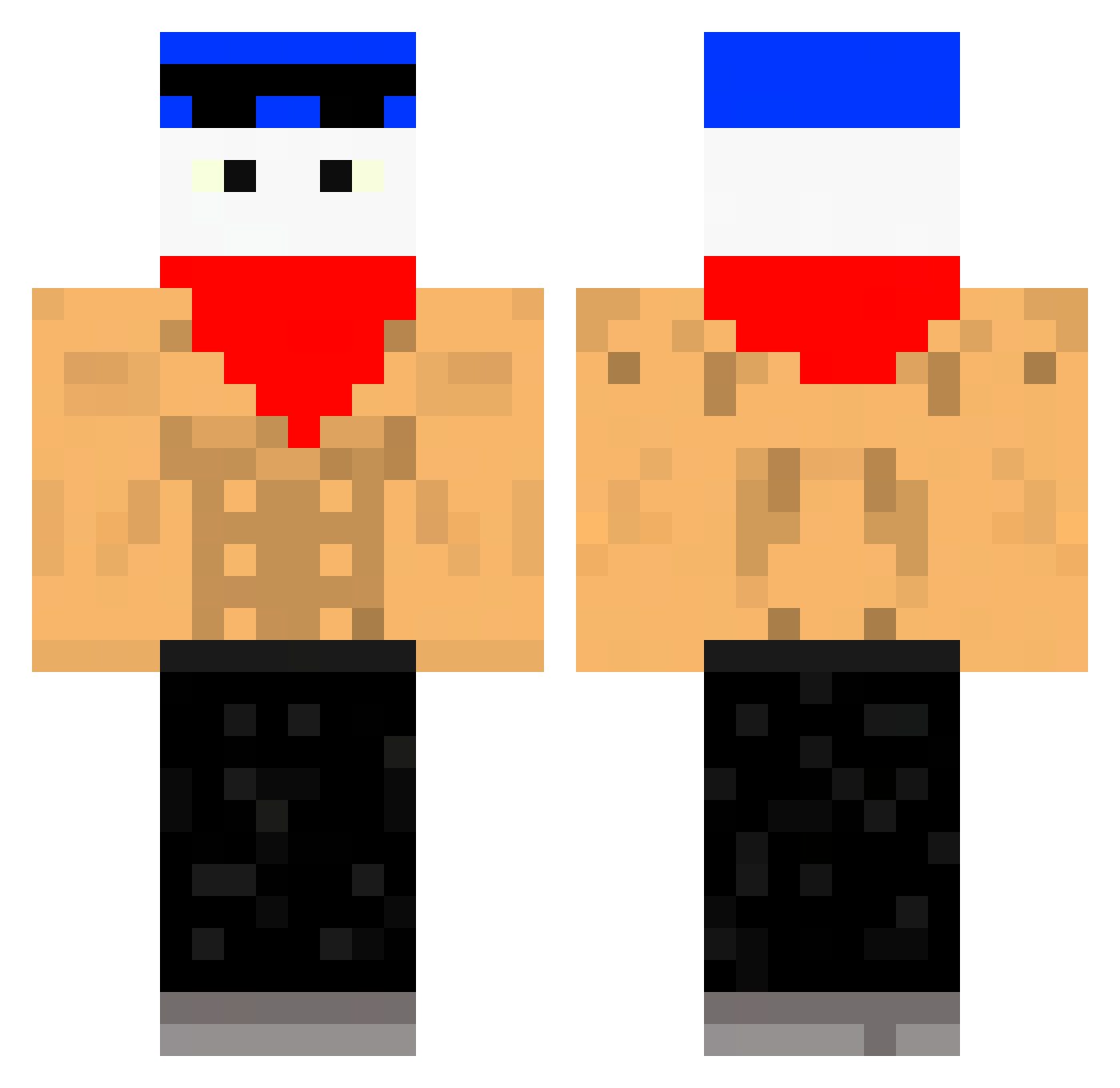 BruderJakob69 Minecraft skin, front and back view