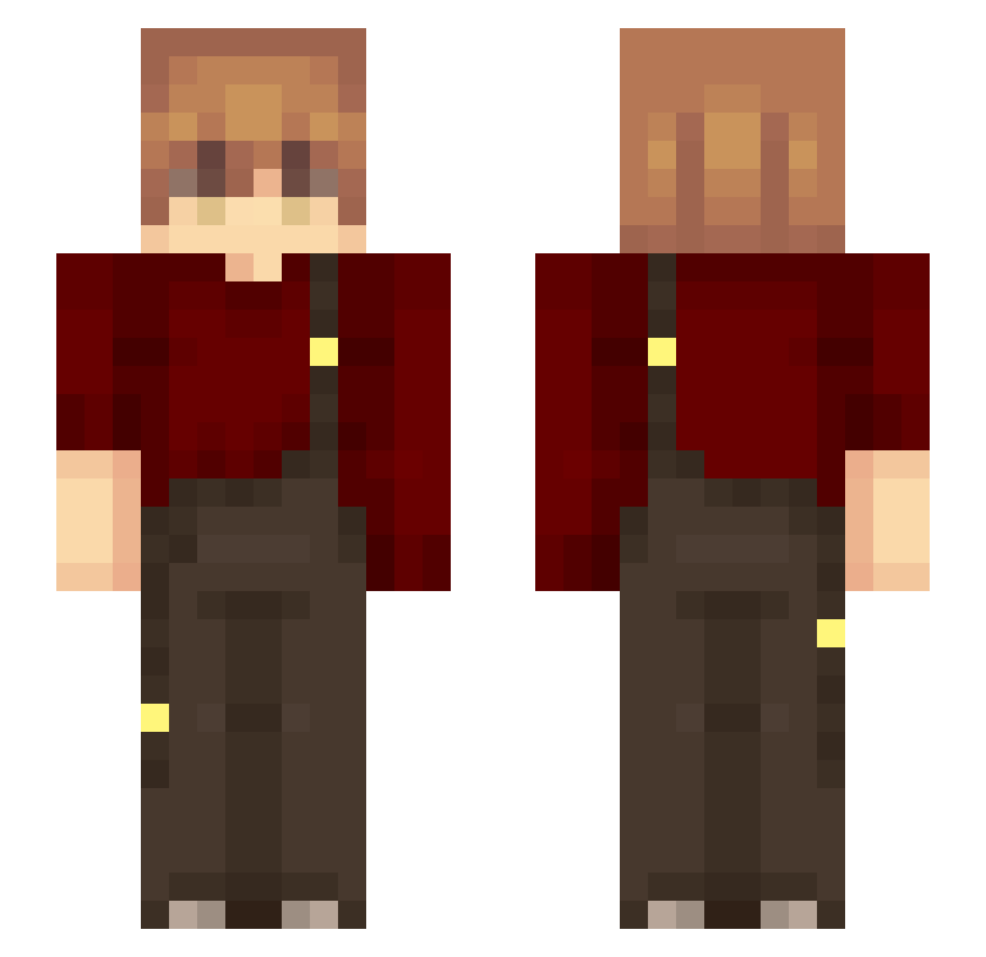 TadProblem Minecraft skin, front and back view