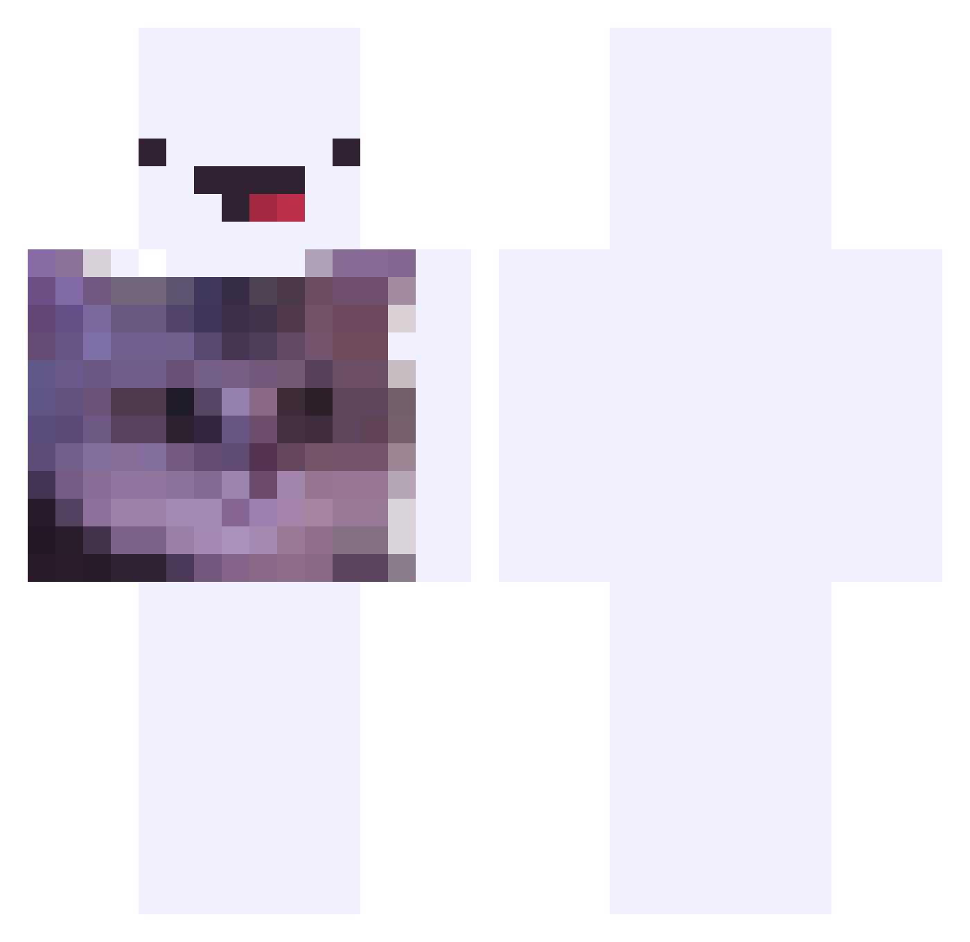 JY07 Minecraft skin, front and back view