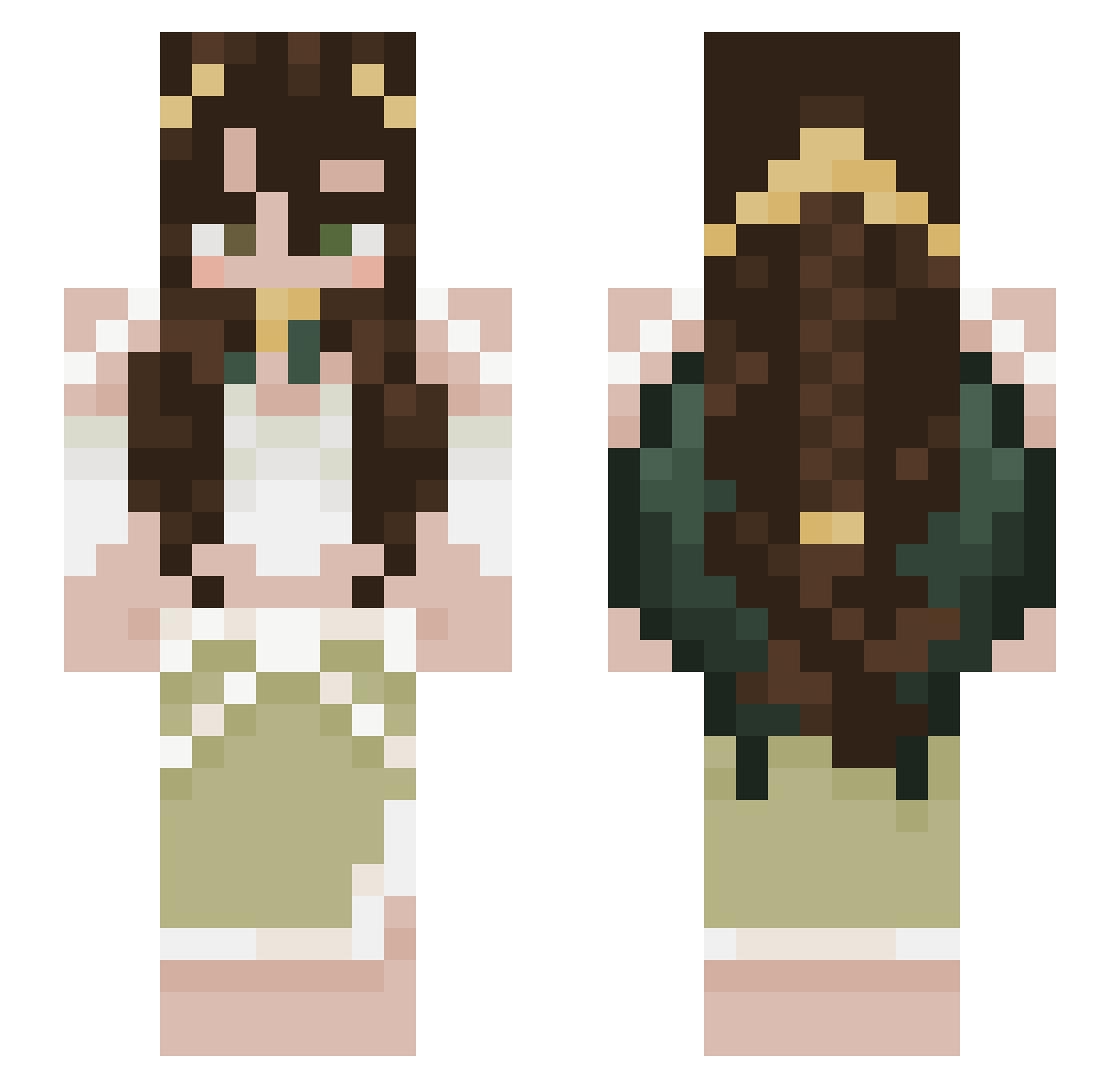 Willow_w3b Minecraft skin, front and back view