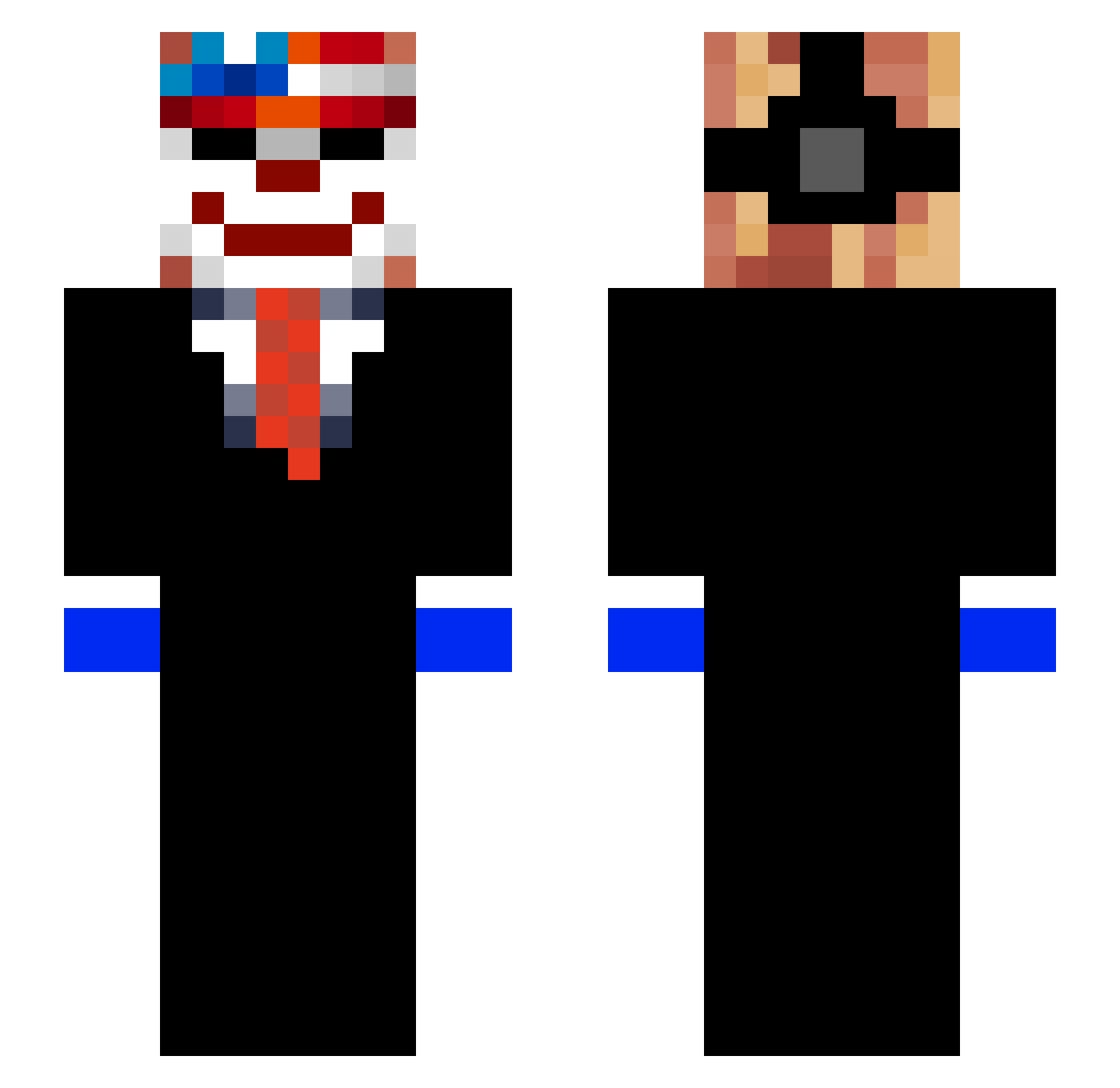 fuak6976 Minecraft skin, front and back view