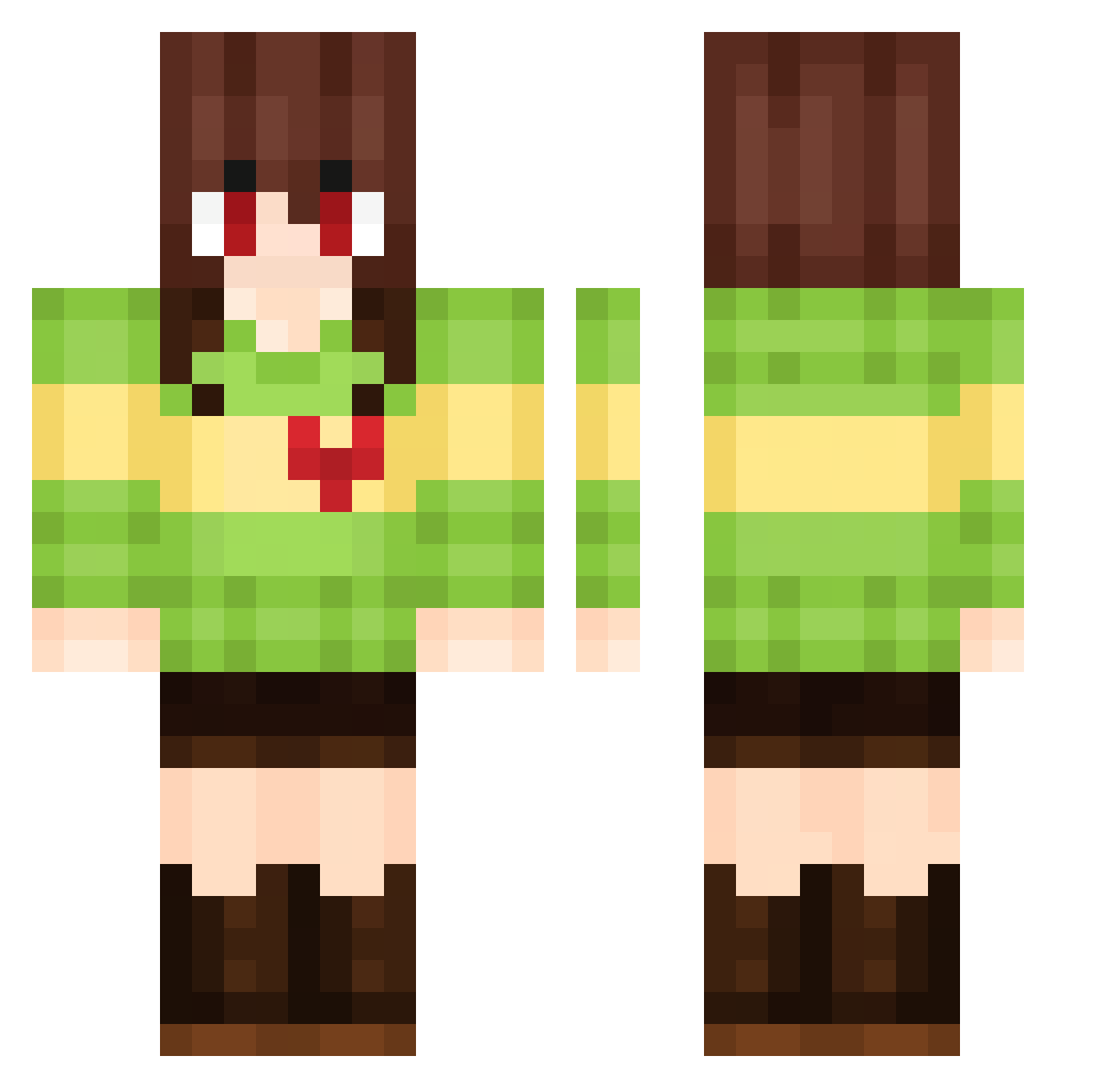 Laucha_090 Minecraft skin, front and back view