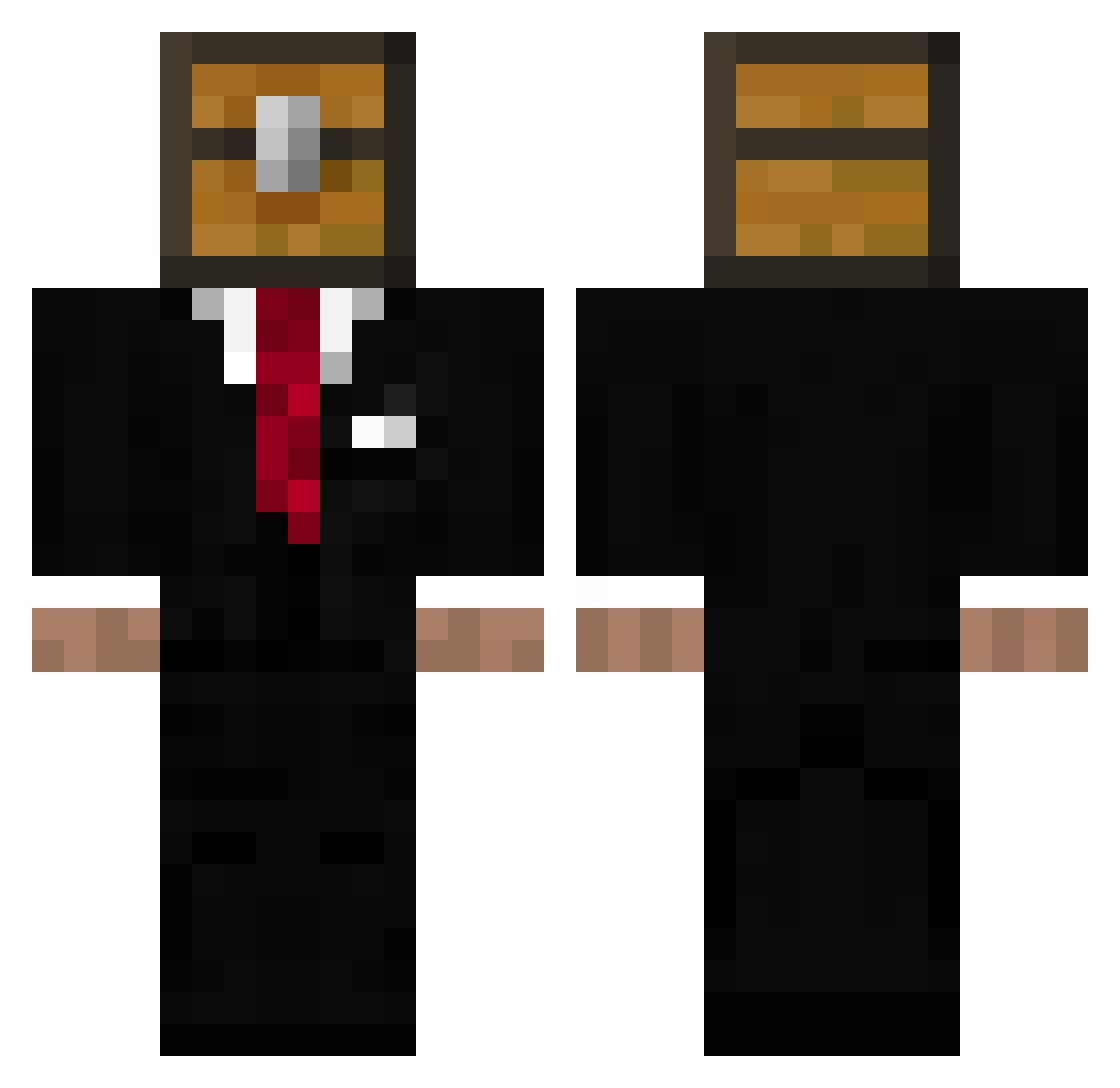 qwerty218 Minecraft skin, front and back view