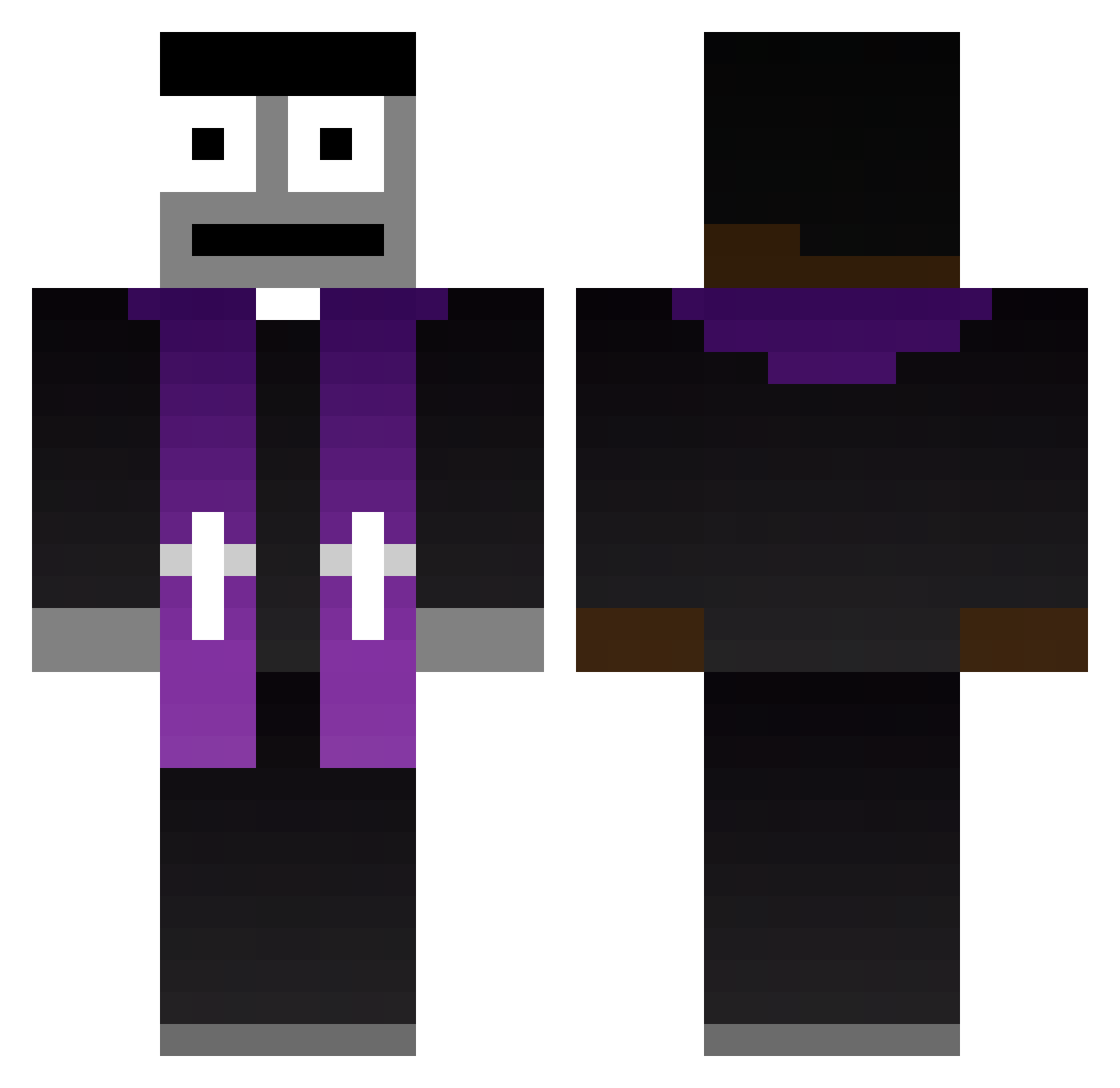 __mefedron Minecraft skin, front and back view