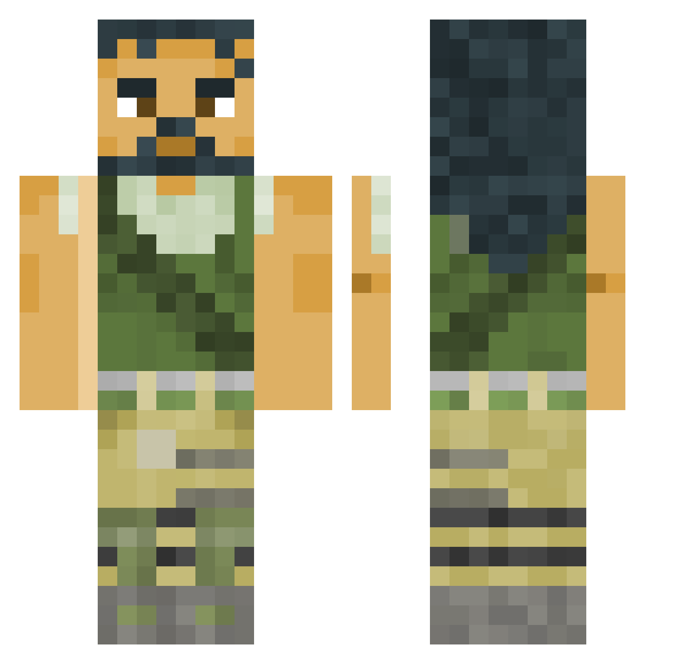 jappa755 Minecraft skin, front and back view