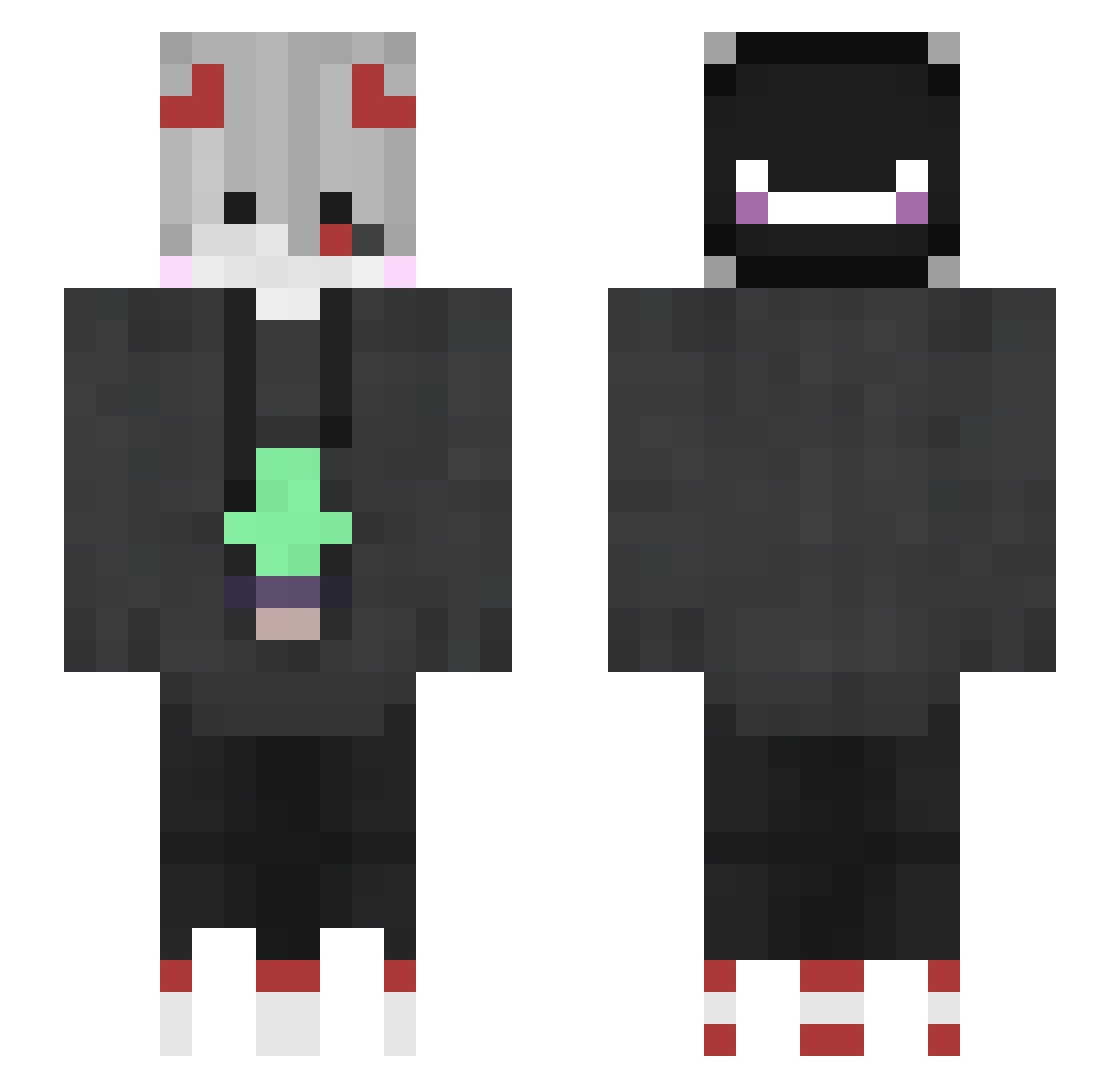 eyNoahaha Minecraft skin, front and back view