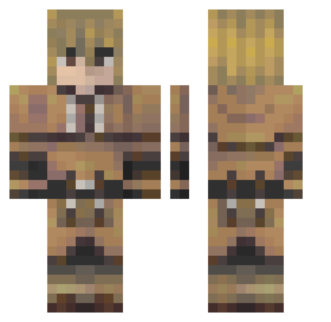 shrek_entn Minecraft skin, front and back view