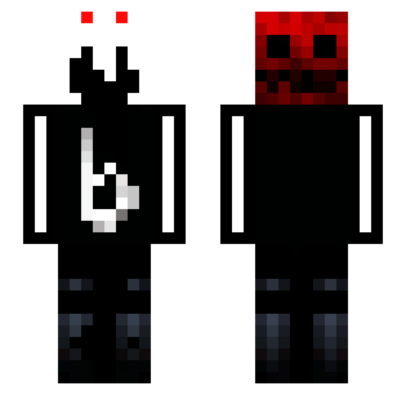 t4vava Minecraft skin, front and back view